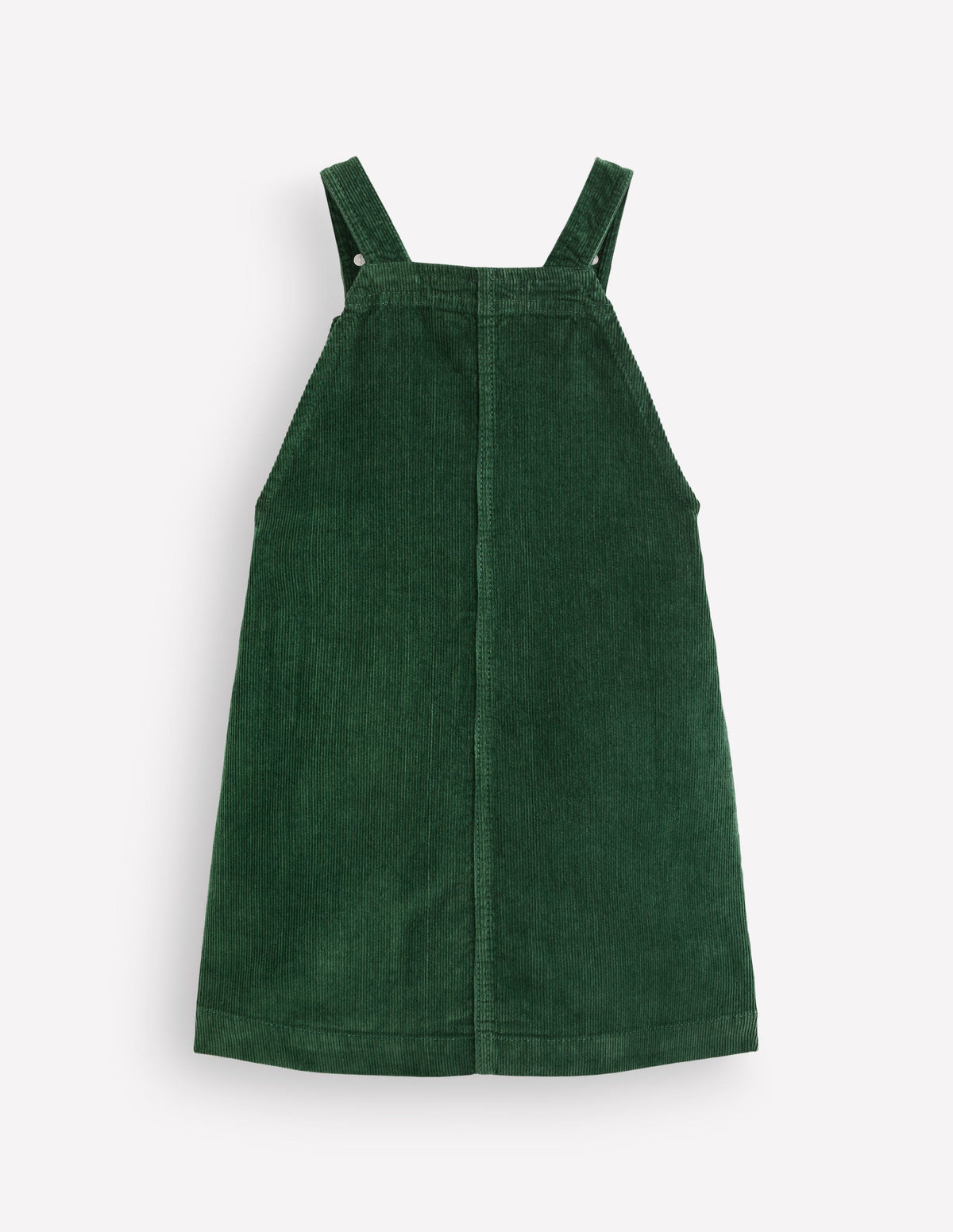Adeline A-Line Dungaree Dress-Green Floral Corduroy-2