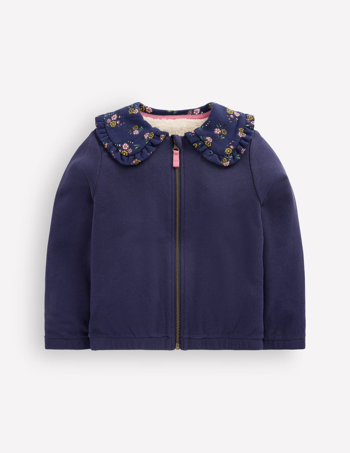 Fleece Lined Zip-Through-Navy