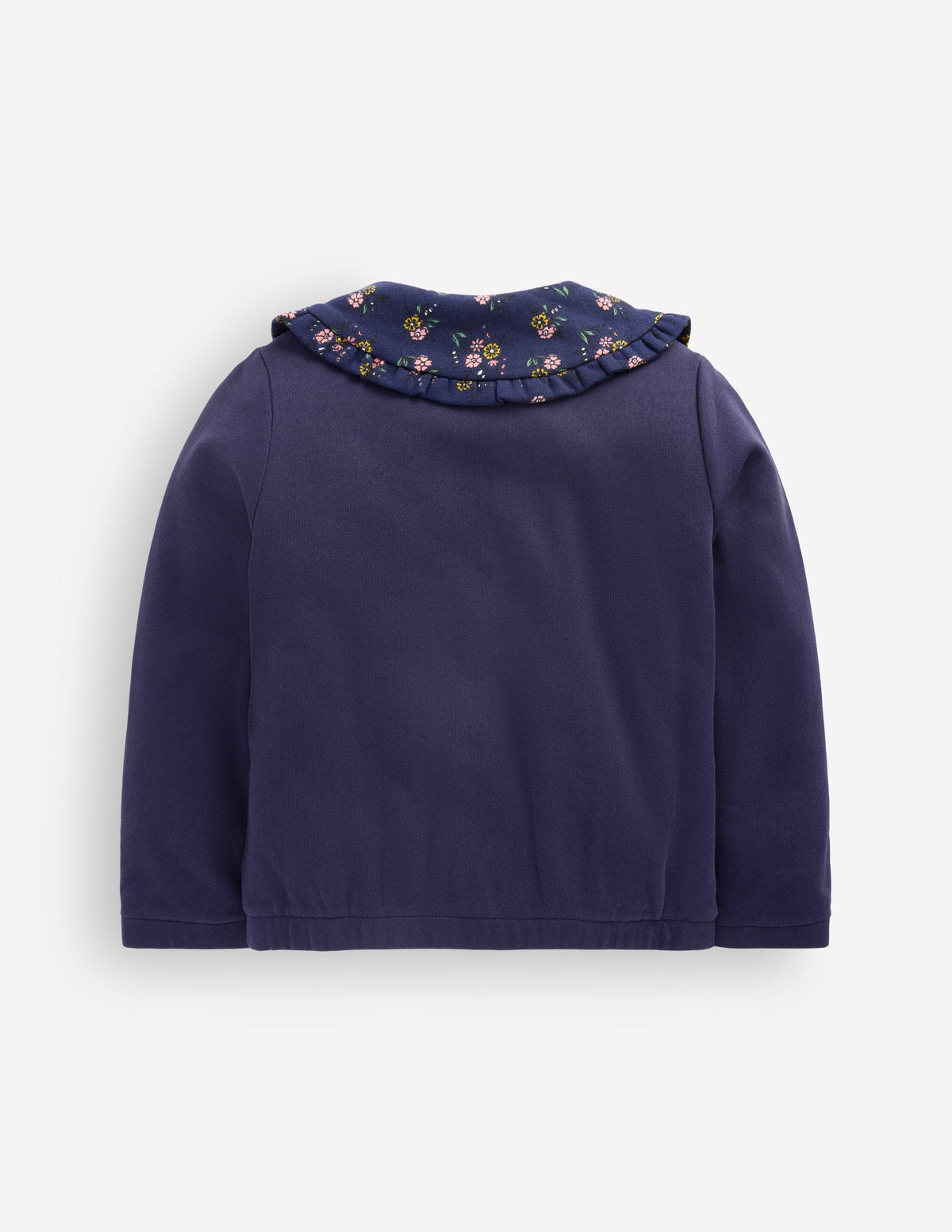 Fleece Lined Zip-Through-Navy-2