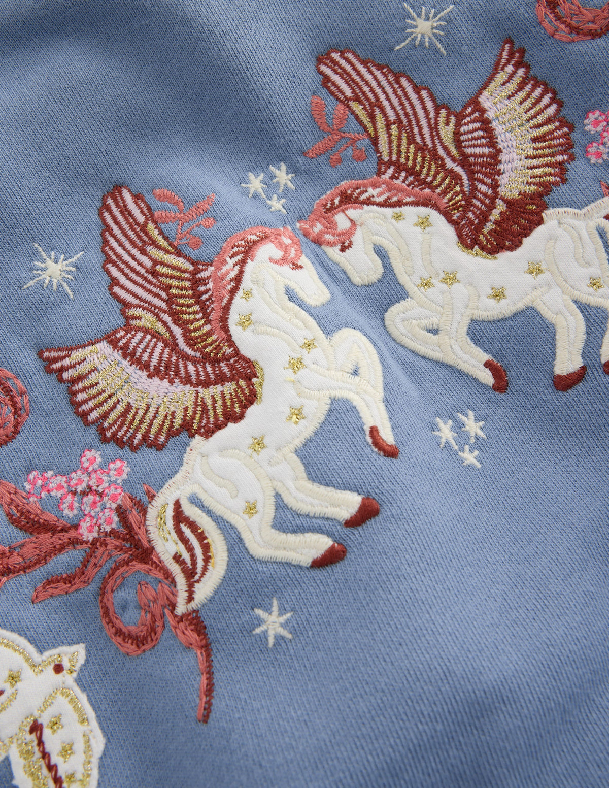 Bobbie Appliqué Sweatshirt-Blue Pegasus-3