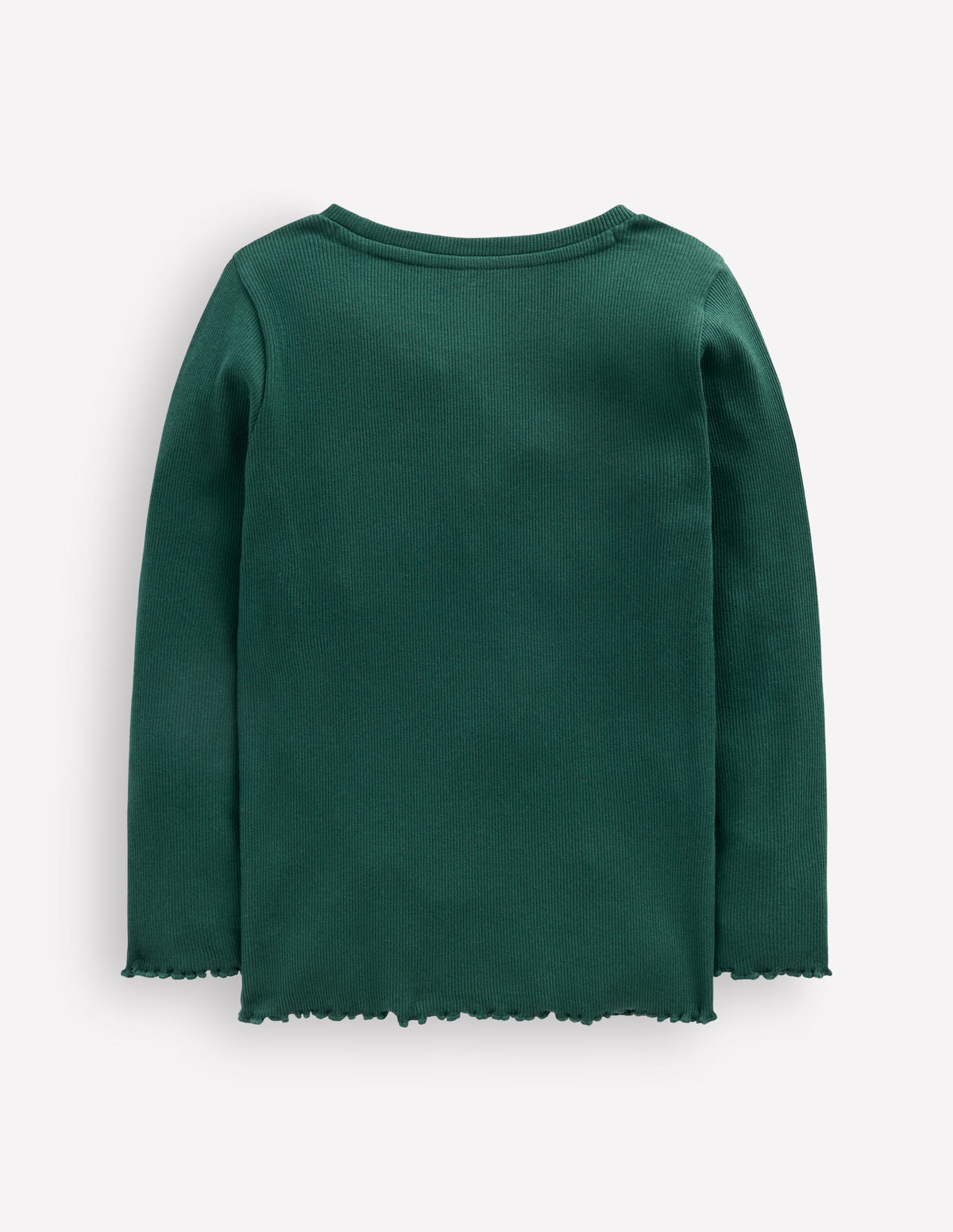 Ribbed Long Sleeve T-Shirt-Sea Moss Blue-2