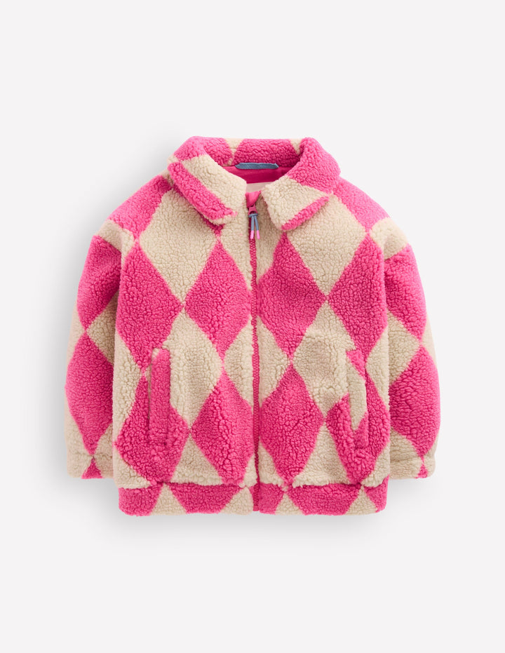 Collared Borg Jacket-Argyle