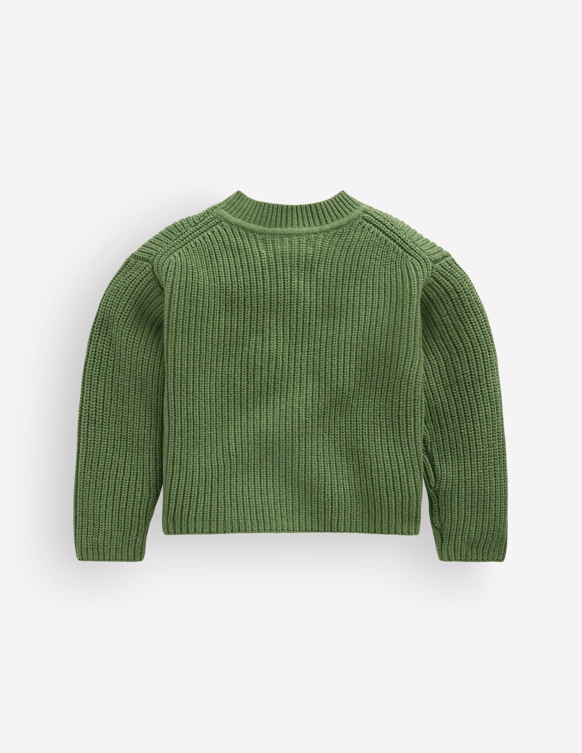 Chunky Everyday Cardigan-Soft Green Marl - Image 3