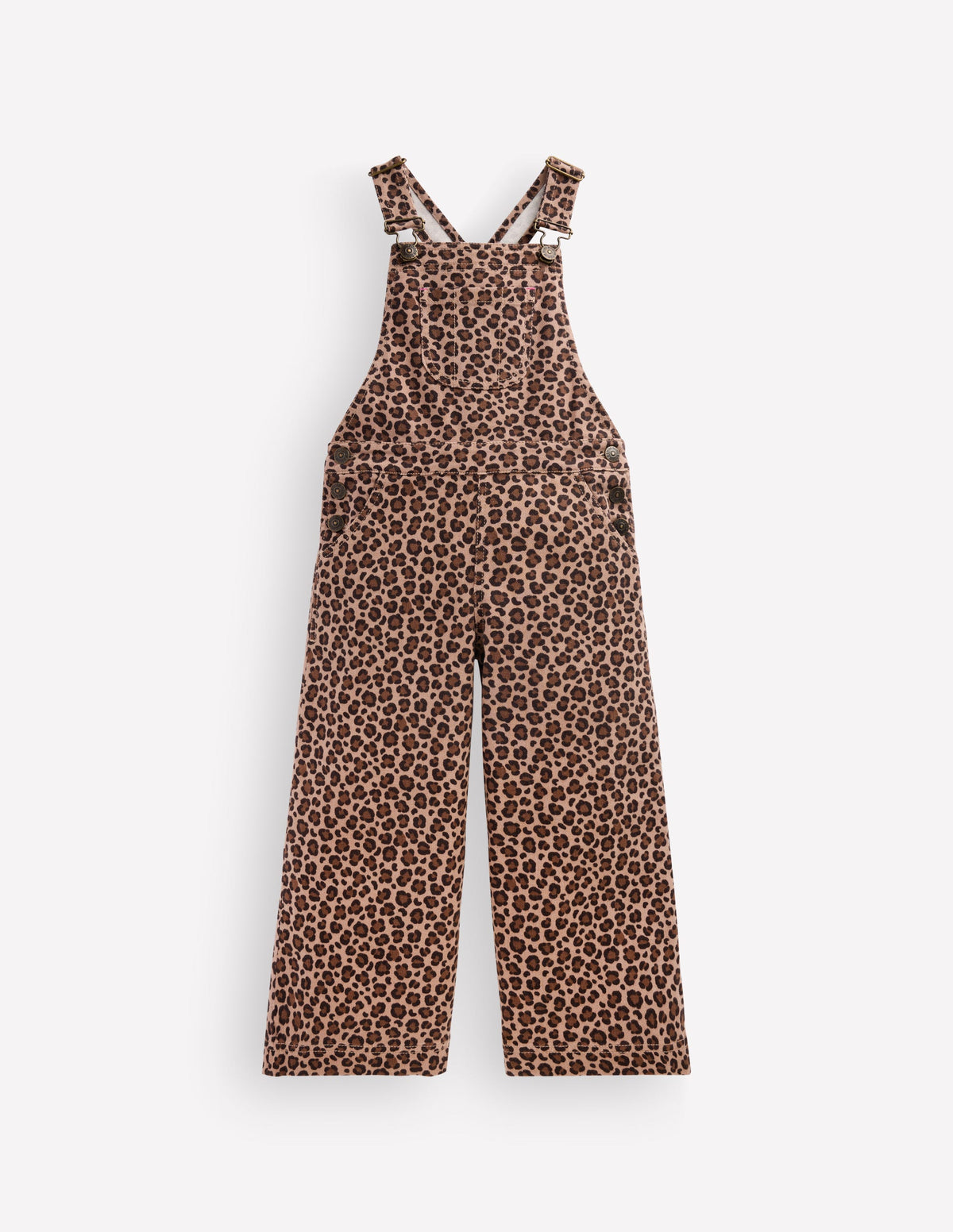 Wide Leg Dungarees-Brown Leopard-1