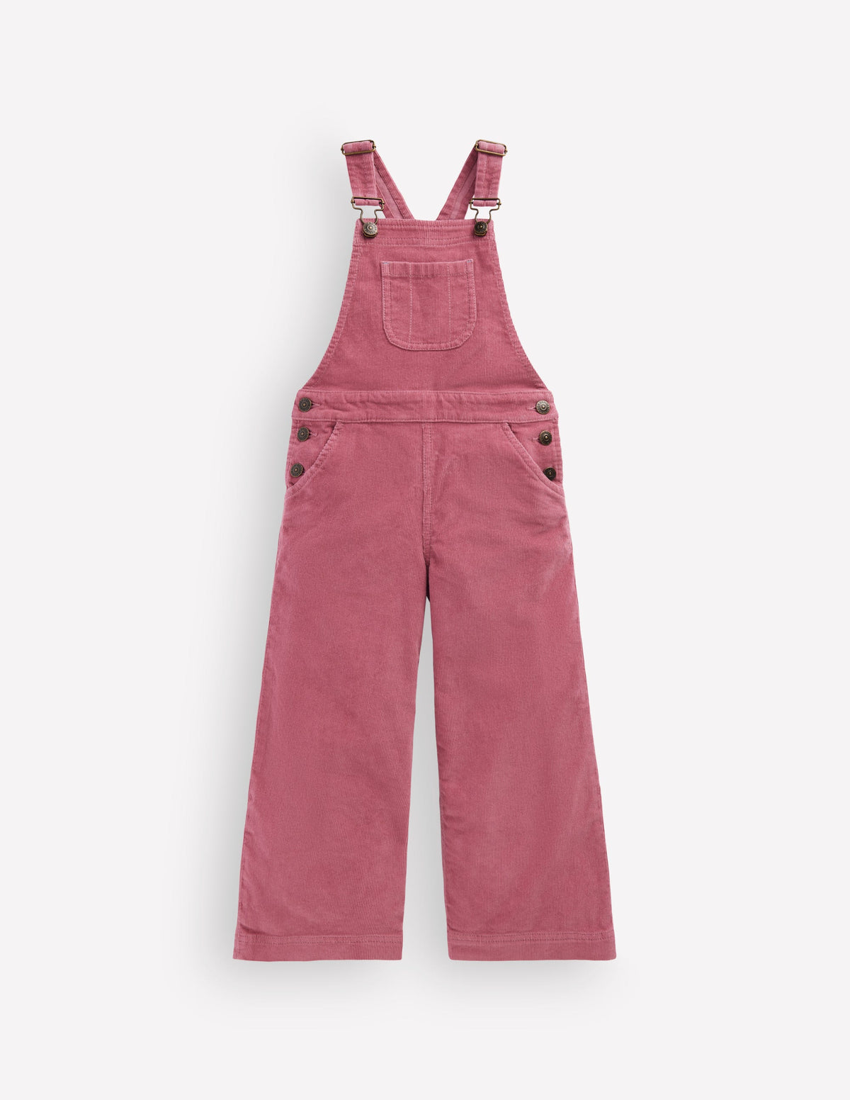 Wide Leg Dungarees-Pink Heather Cord-1