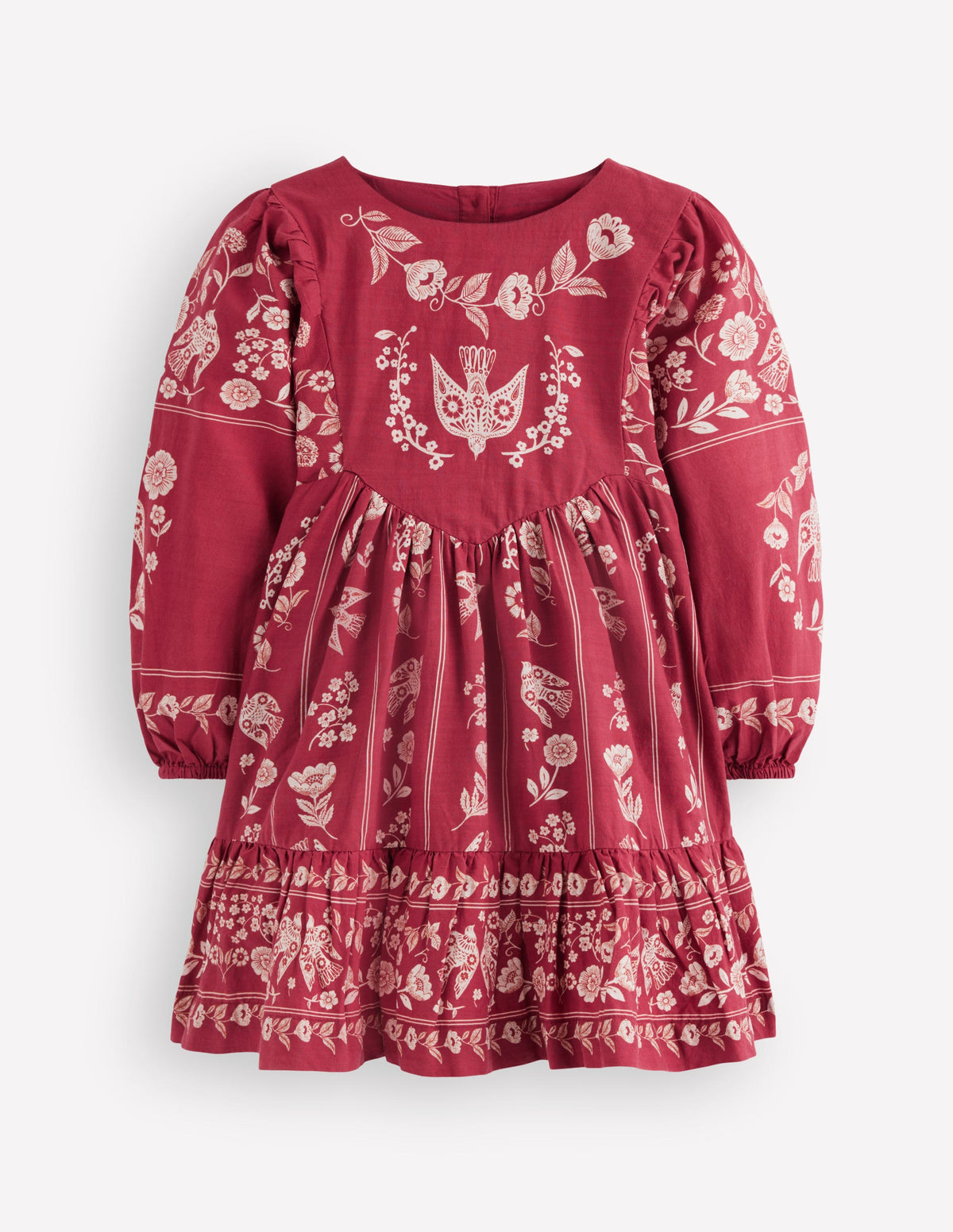 Celia Wing Sleeve Dress-Port Bird Print - Image 1