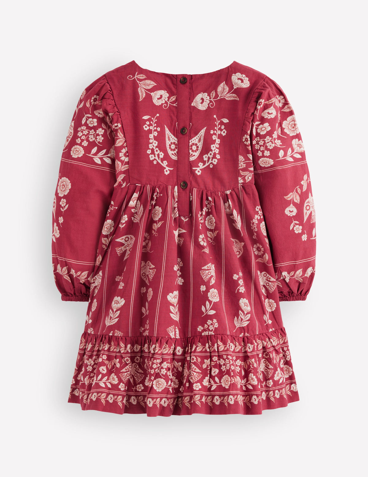 Celia Wing Sleeve Dress-Port Bird Print-2