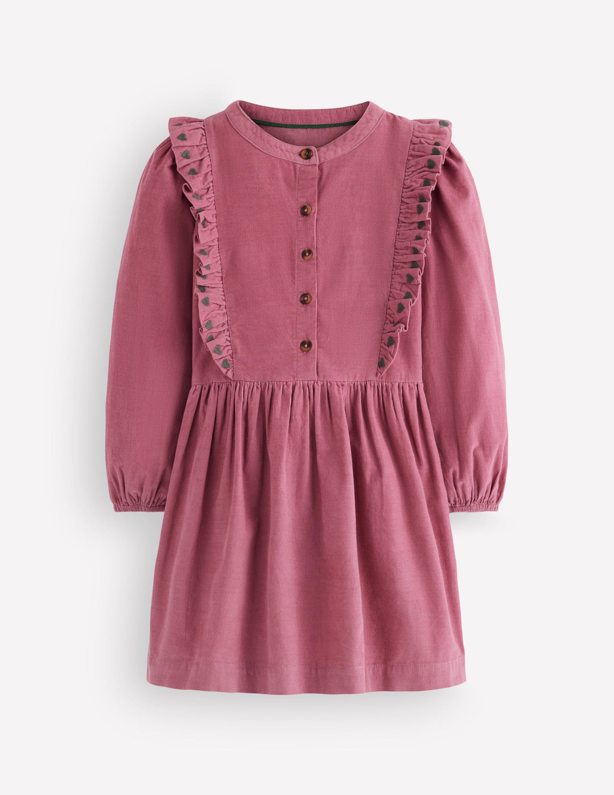 Winnie Frill Trim Shirt Dress-Formica Pink Cord-1