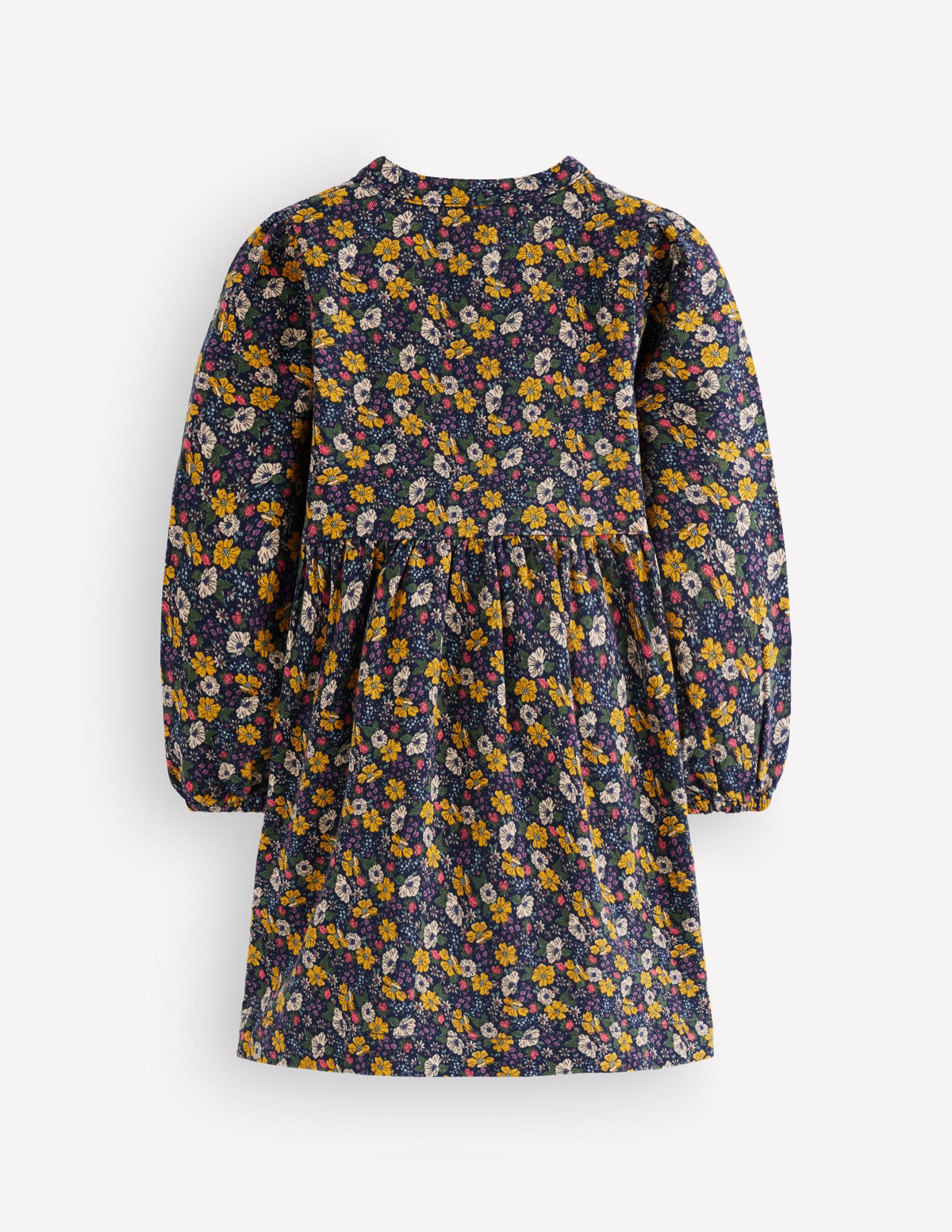 Betsy Woven Puff Sleeve Dress-Navy Floral-4
