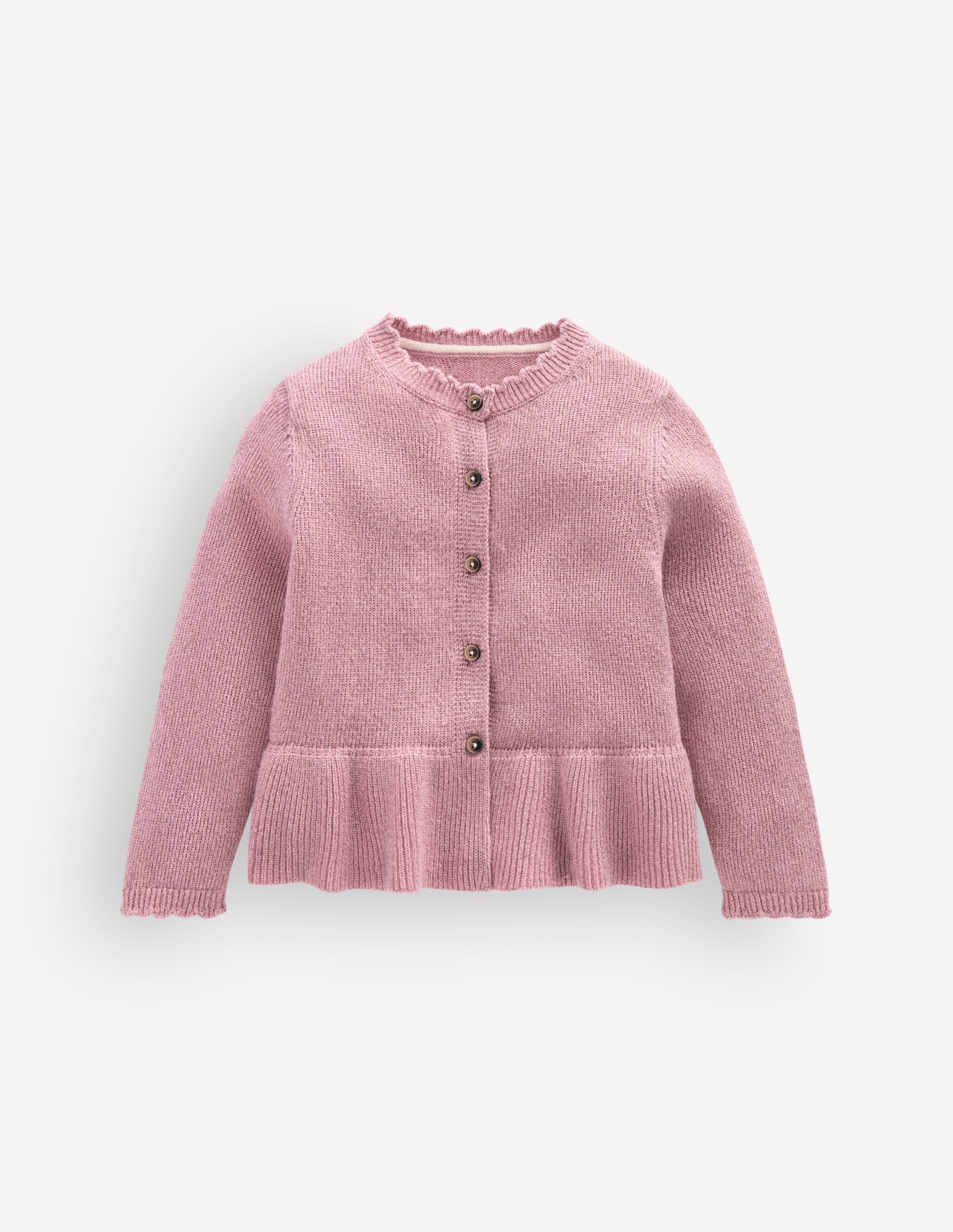 Pretty Peplum Cardigan - Rose Sparkle | Boden UK