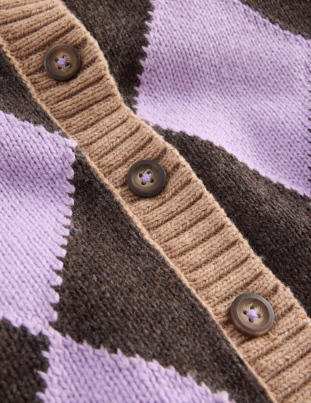 Fun Cardigan-Purple Argyle-6