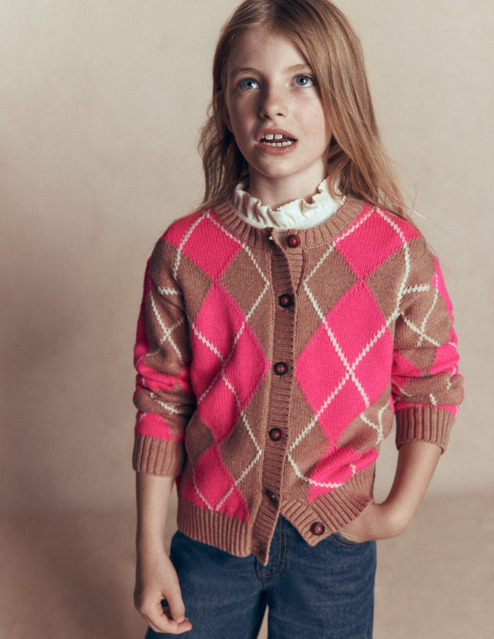 Fun Cardigan-Camel Melange