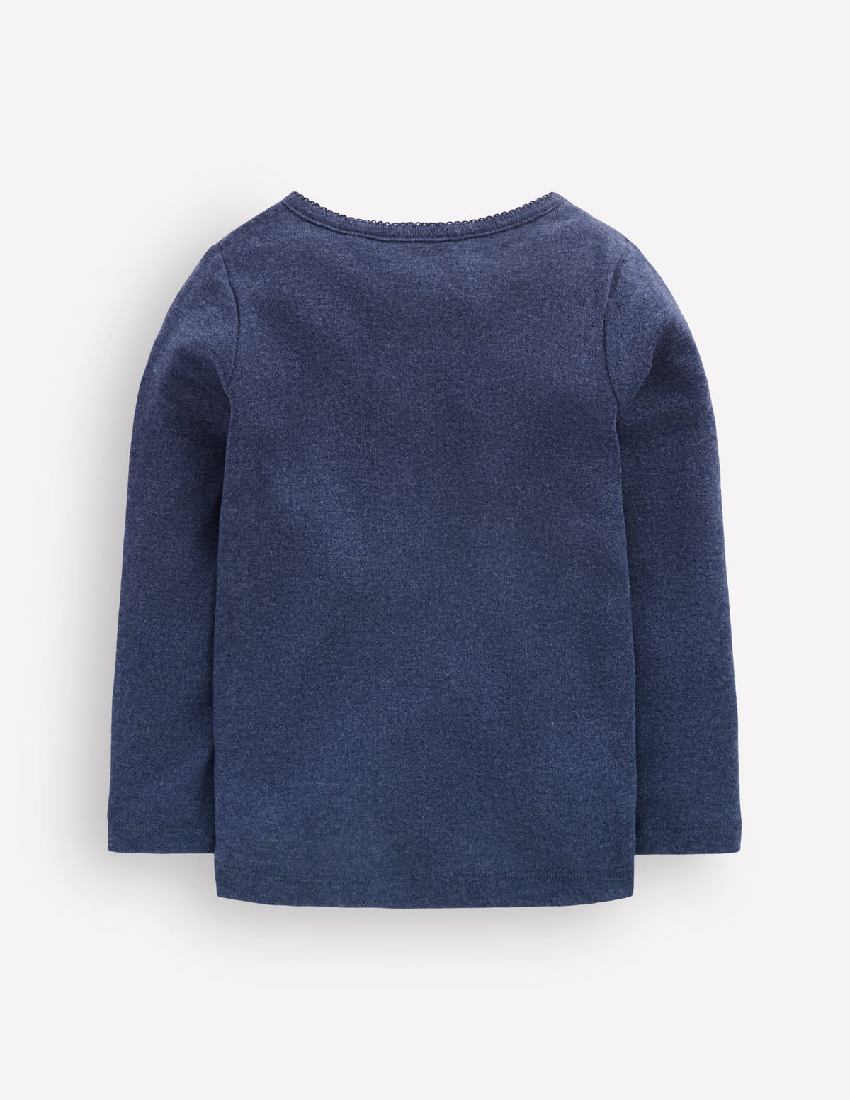 Long Sleeve Henley Top-College Navy - Image 3