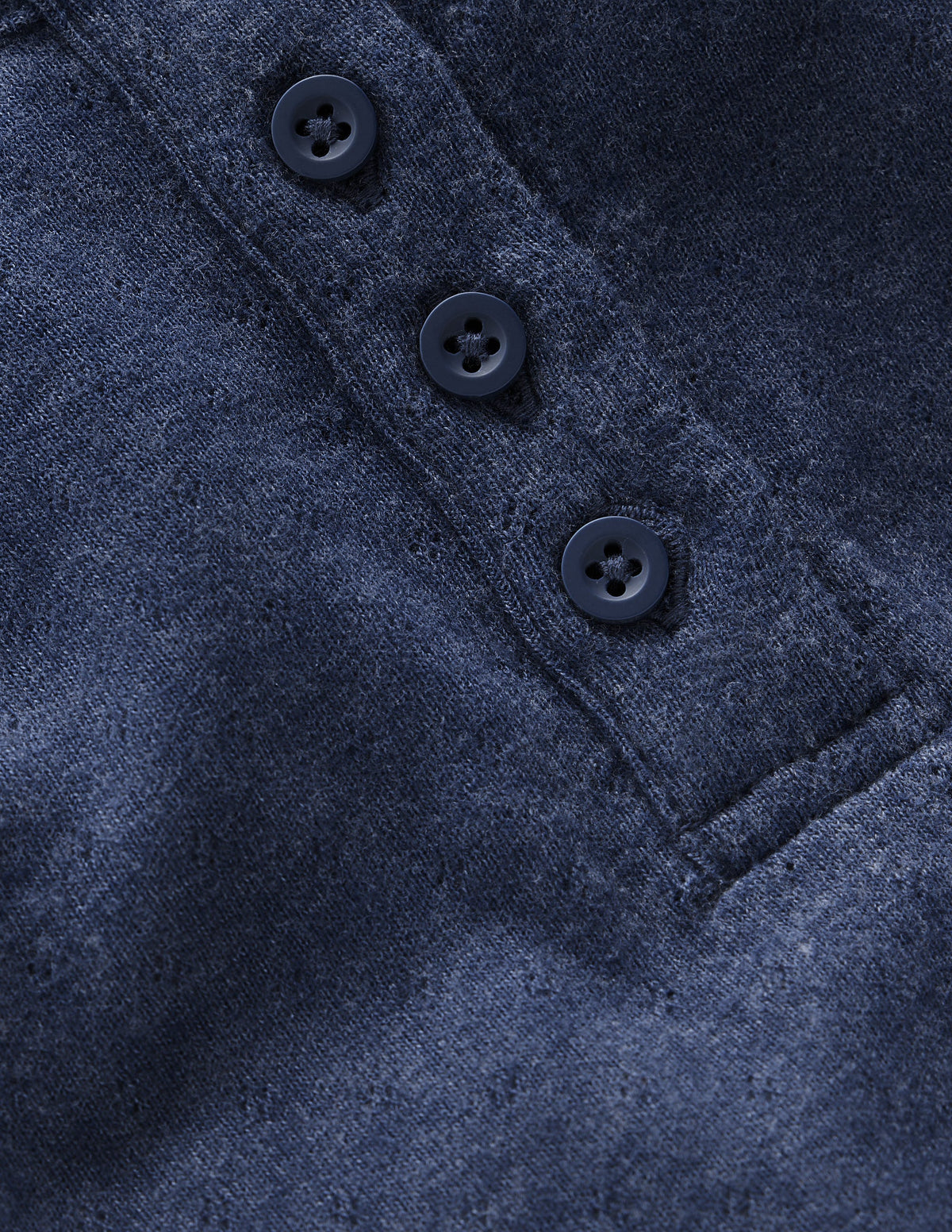 Long Sleeve Henley Top-College Navy-2