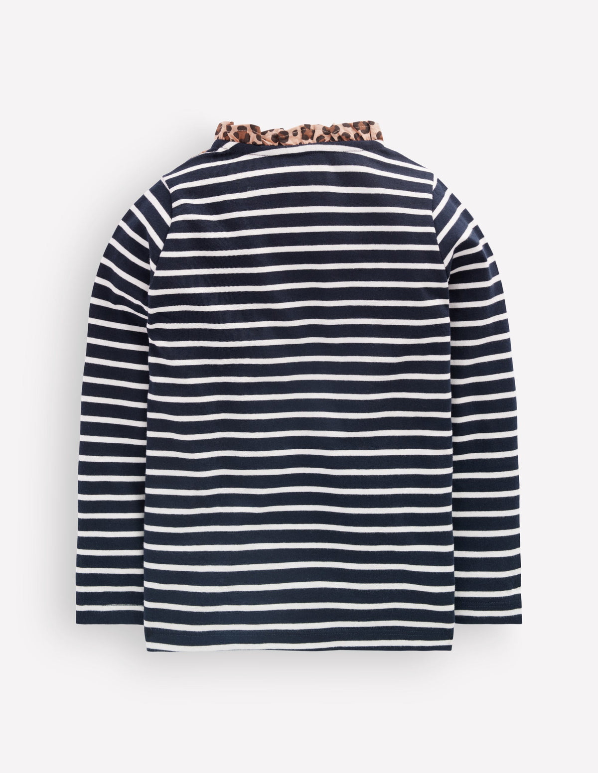 Frill Neck Breton-Navy/ Soft Ivory Stripe - Image 3