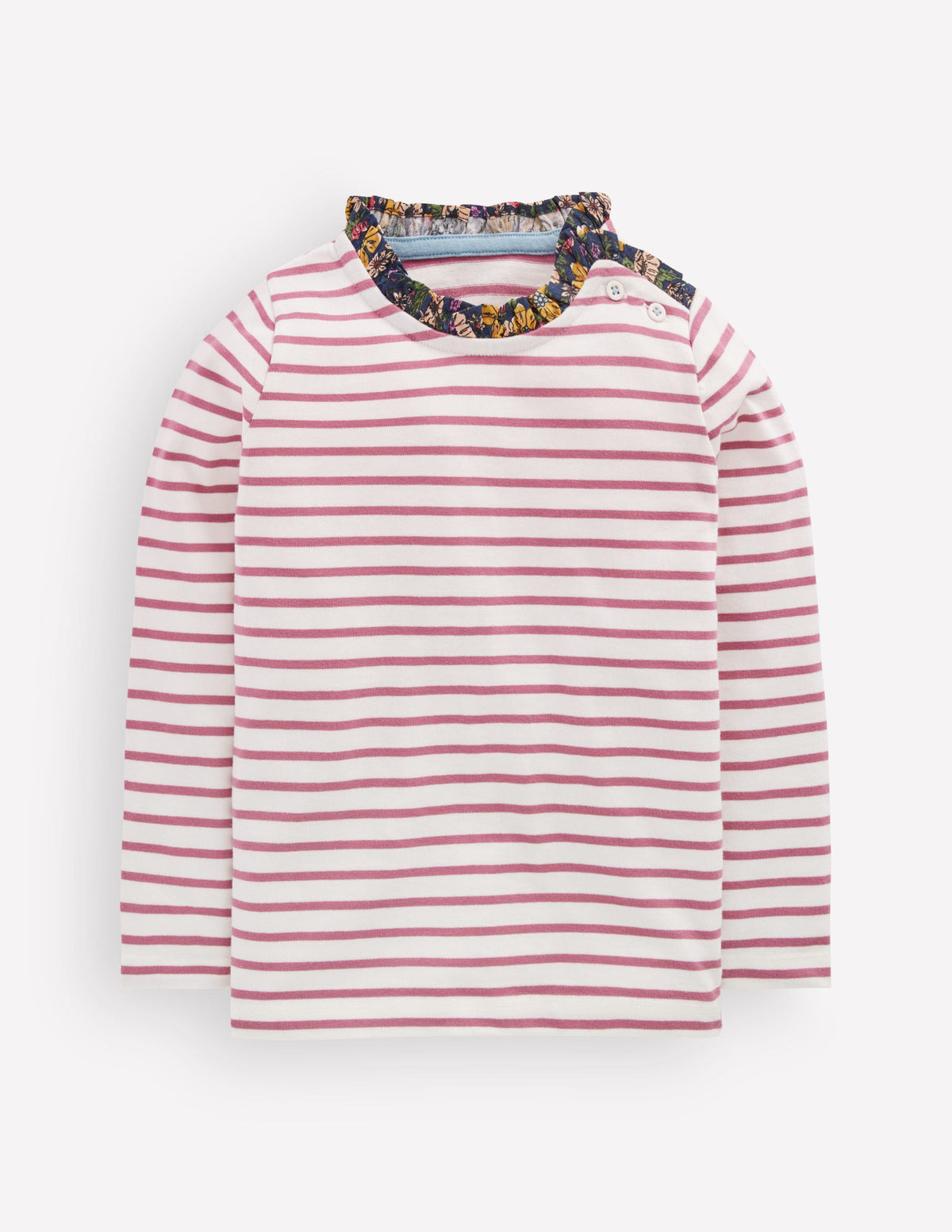 Frill Neck Breton-Pink Stripe - Image 1