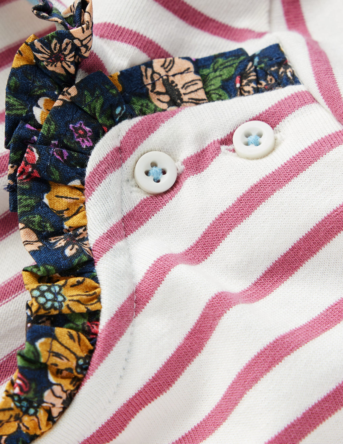 Frill Neck Breton-Pink Stripe-2