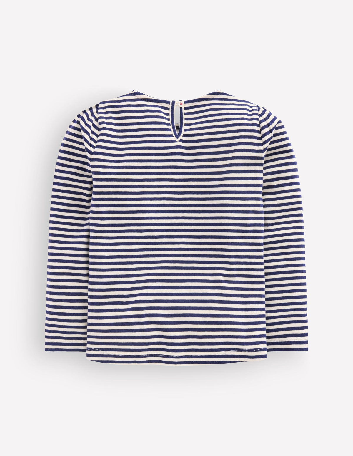 Rib Bow Trim Top-Navy Stripe - Image 3