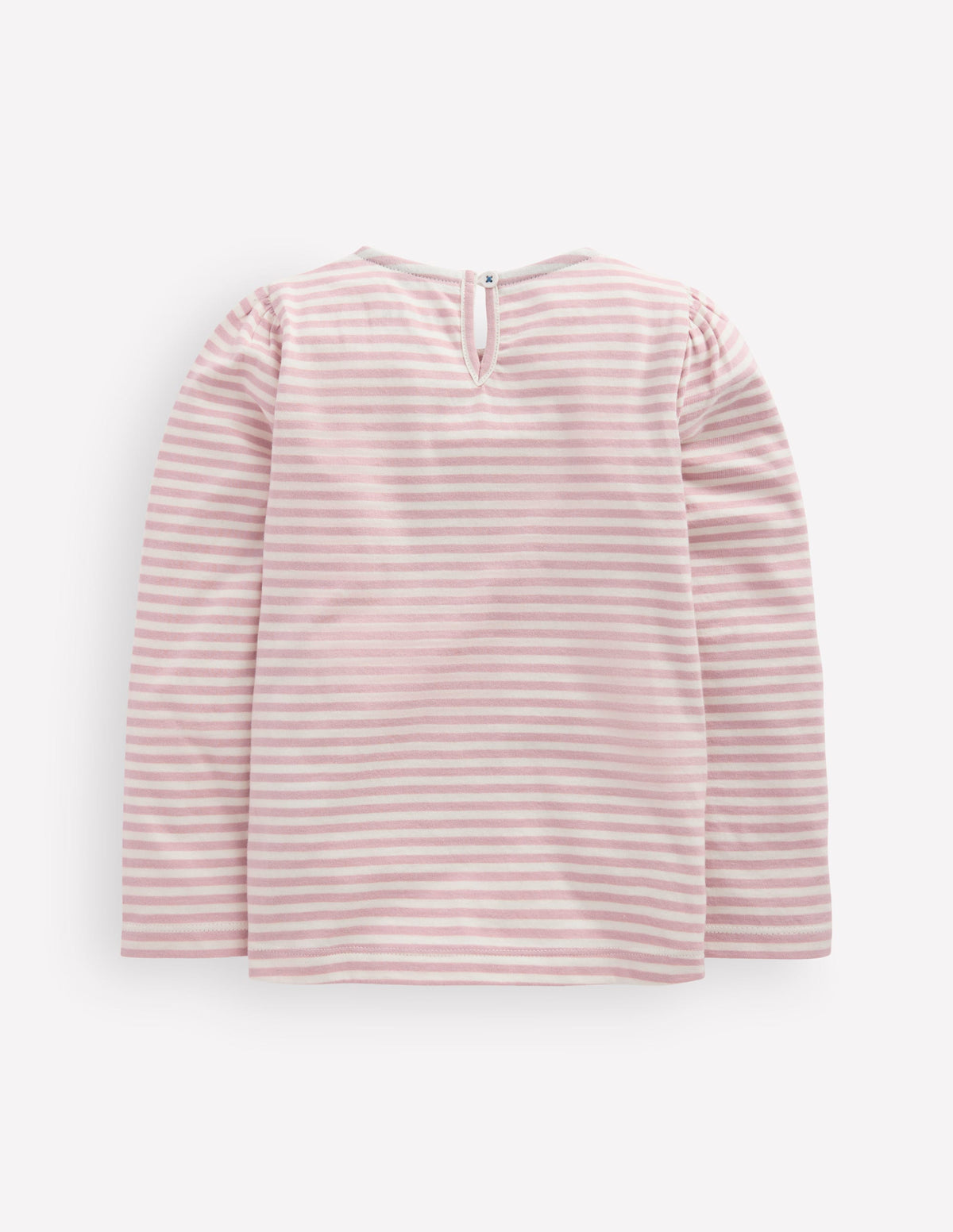 Rib Bow Trim Top-Pink Stripe - Image 3
