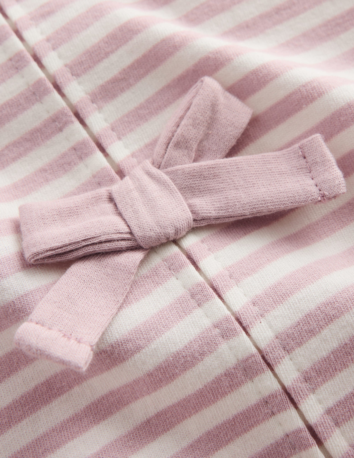 Rib Bow Trim Top-Pink Stripe-2