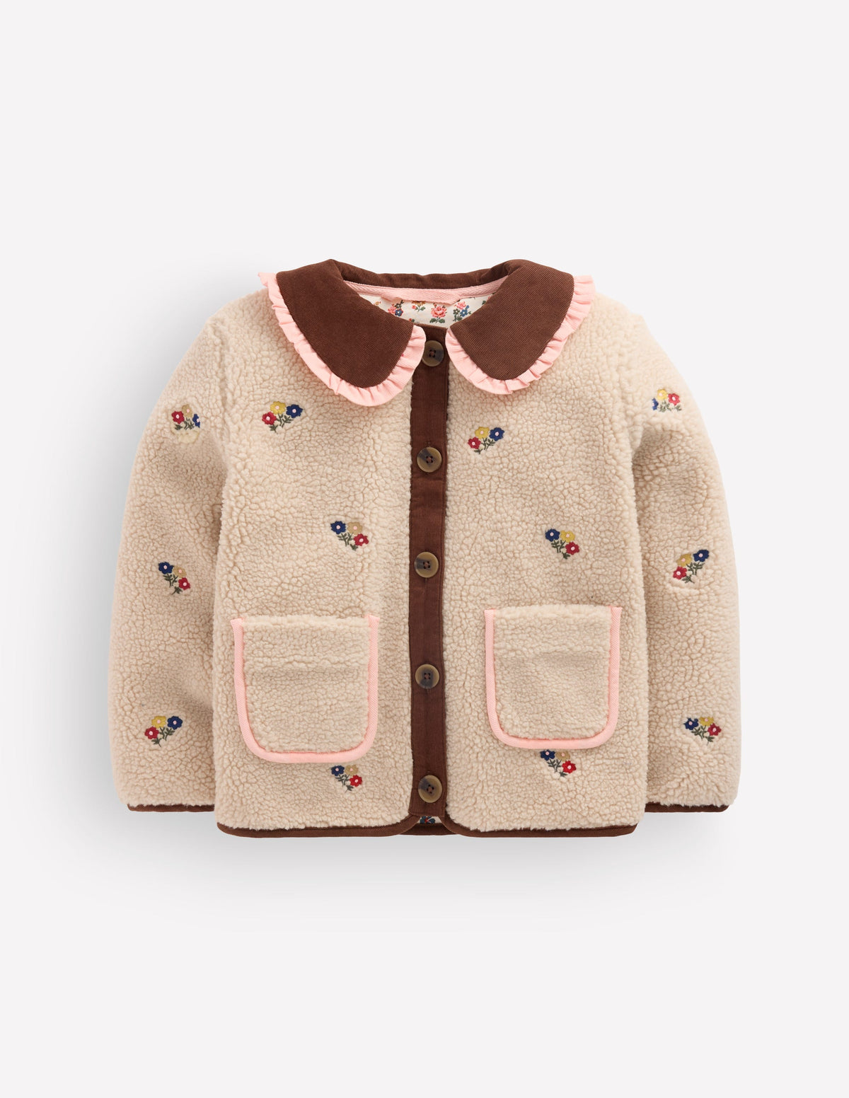 Embroidered Borg Jacket-Ivory Embroidery-5
