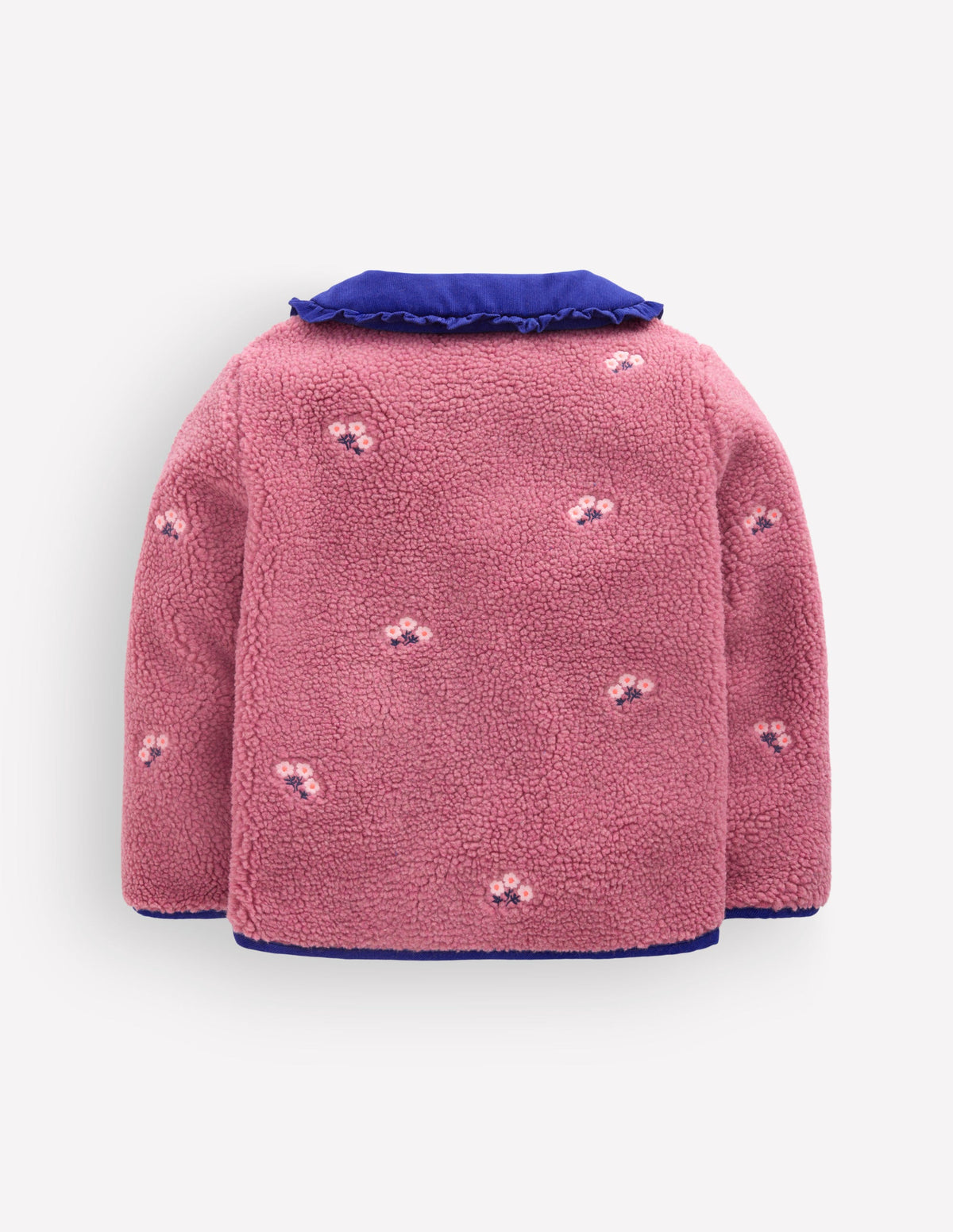 Embroidered Borg Jacket-Pink Heather-5