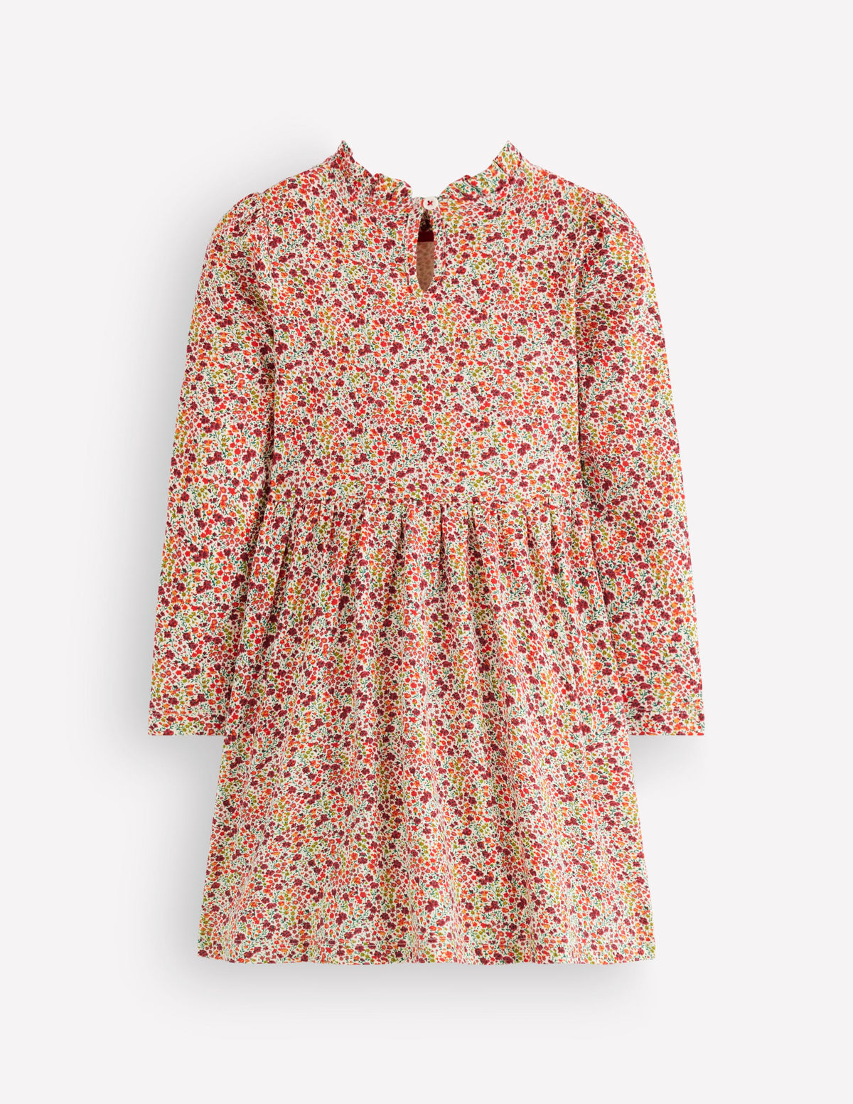 Long Sleeve Twirly Dress-Multi Floral-3