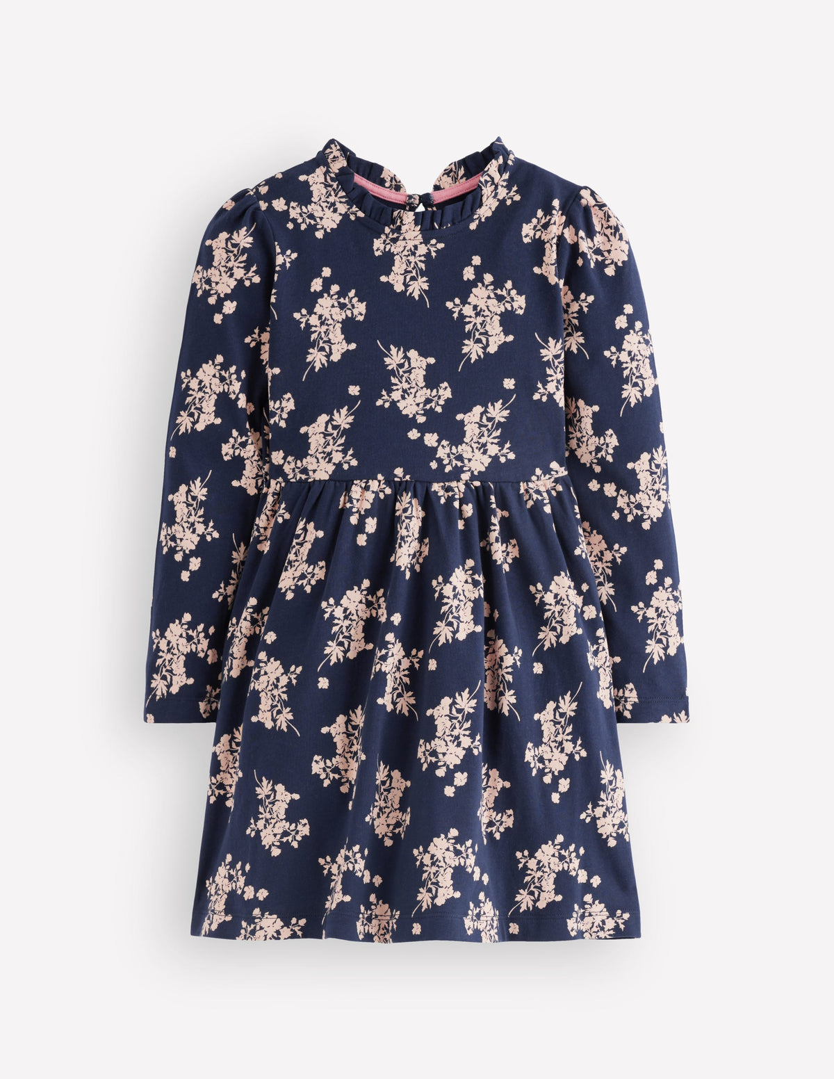 Long Sleeve Twirly Dress-Navy Floral - Image 1