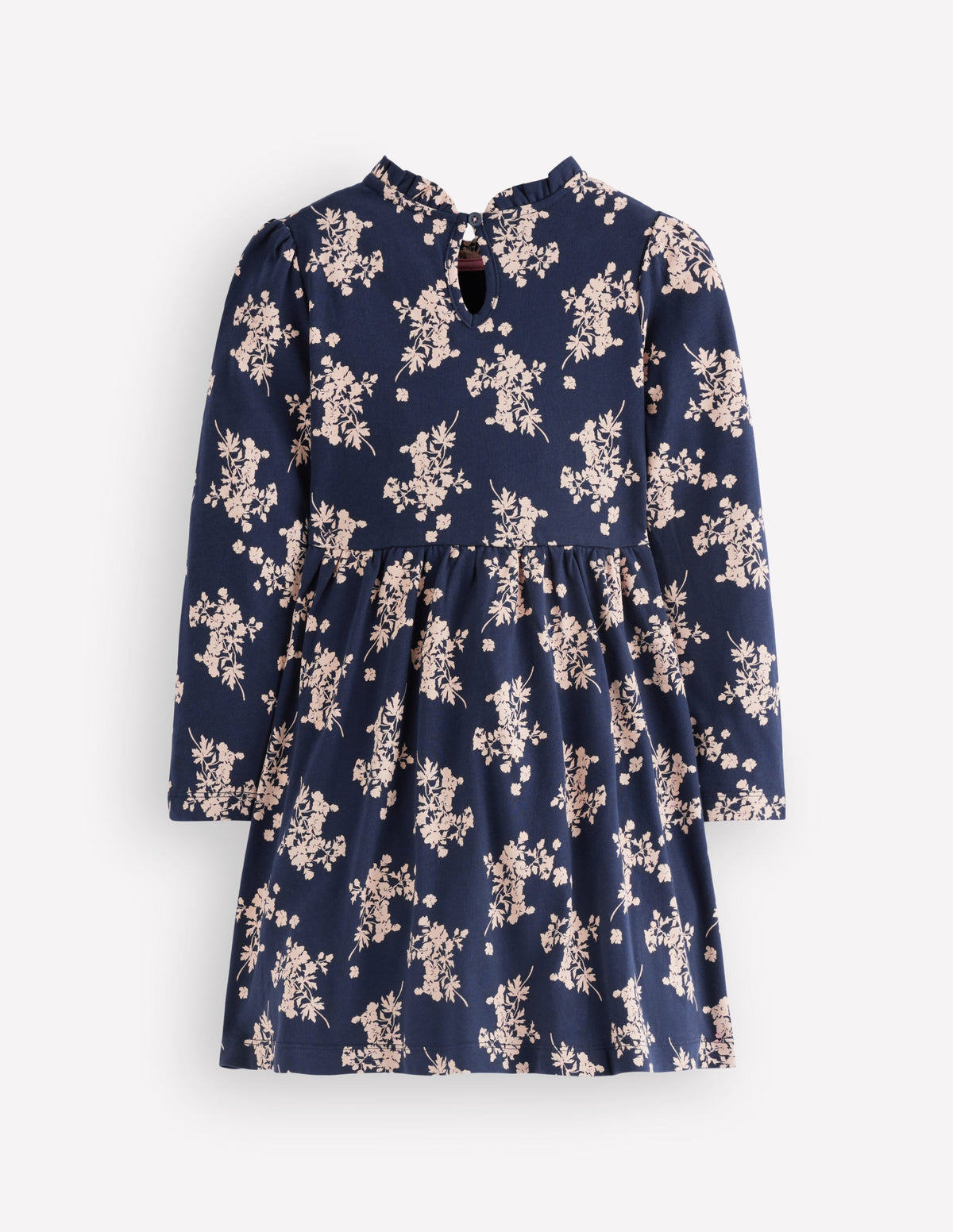 Long Sleeve Twirly Dress-Navy Floral-3