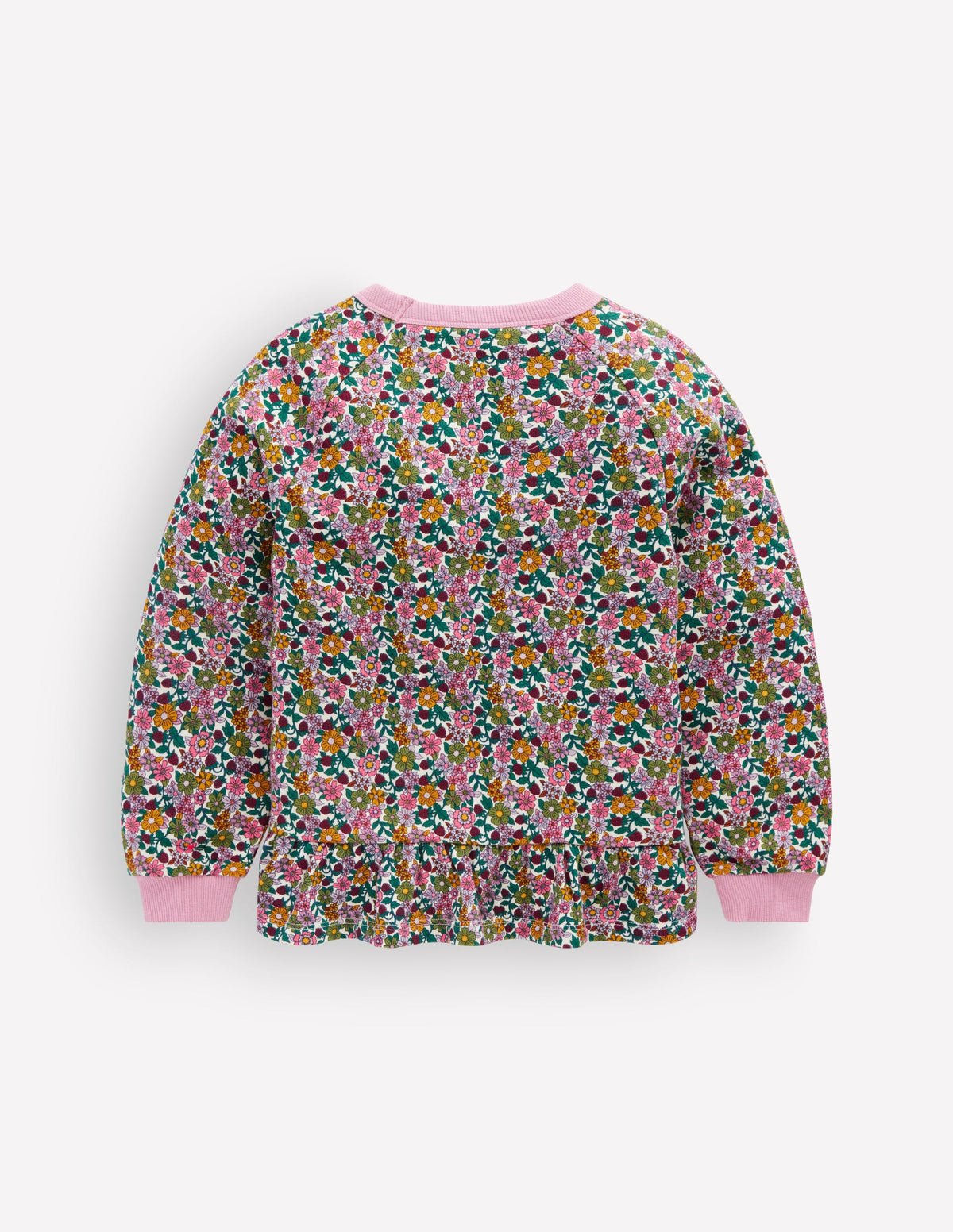 Peplum Sweatshirt-Multi Floral-2