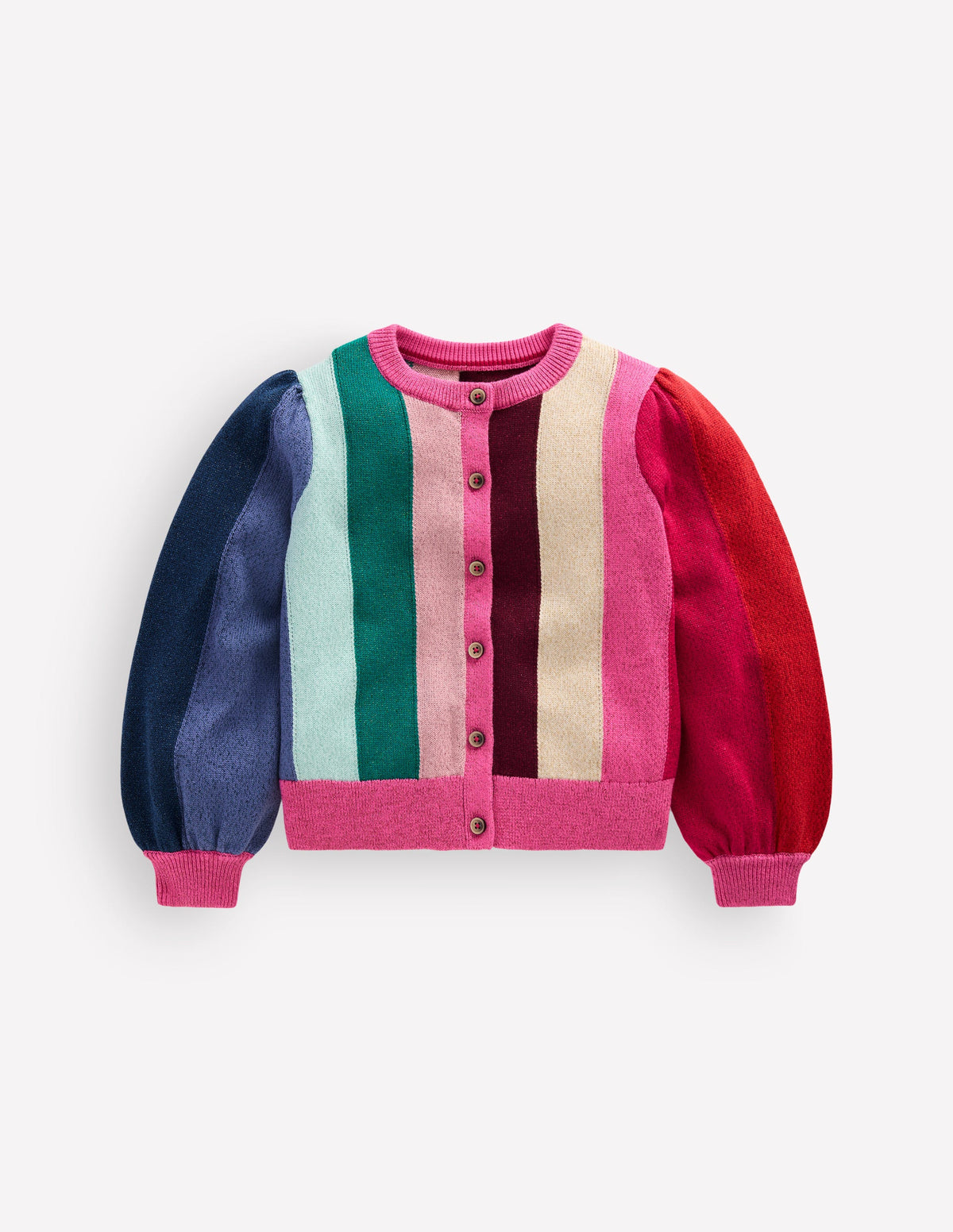 Sparkle Party Cardigan-Rainbow Sparkle Stripe - Image 2