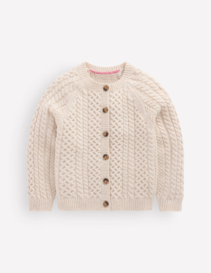 Cable Cardigan-Oatmeal Marl