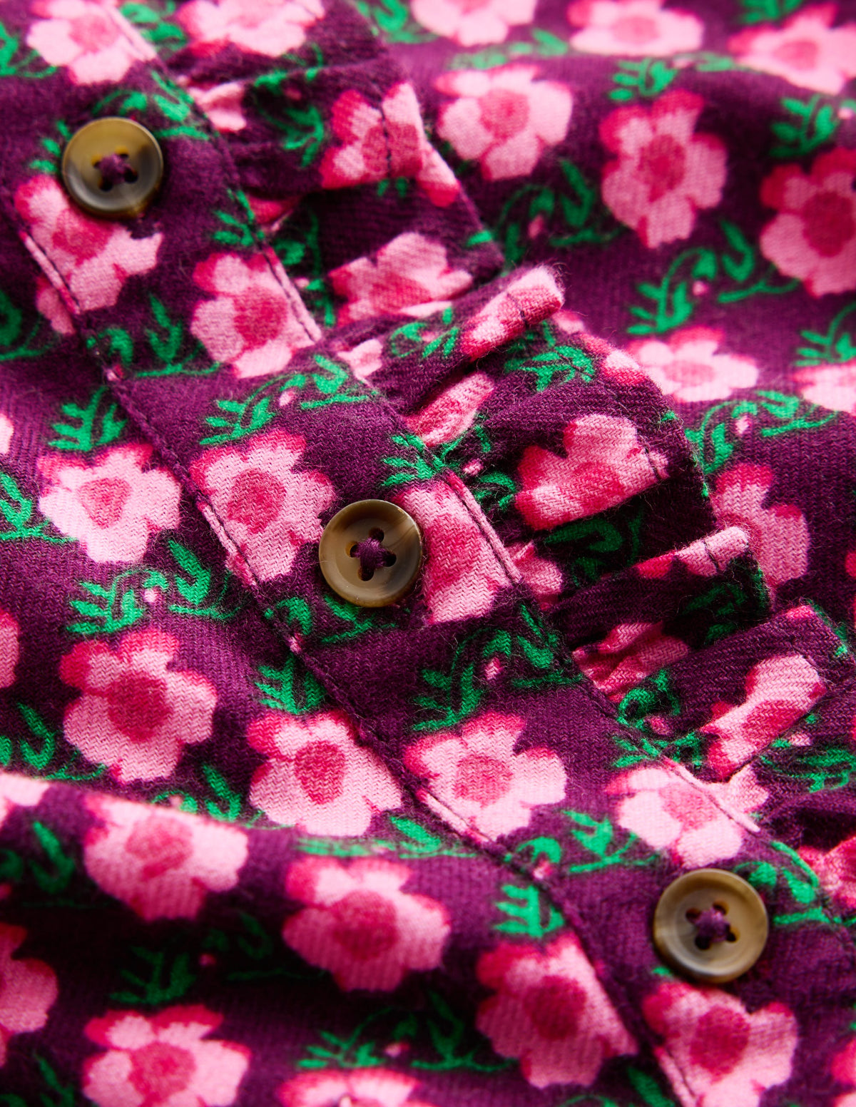 Maude Ruffle Shirt Dress-Pink Pansy Floral-3