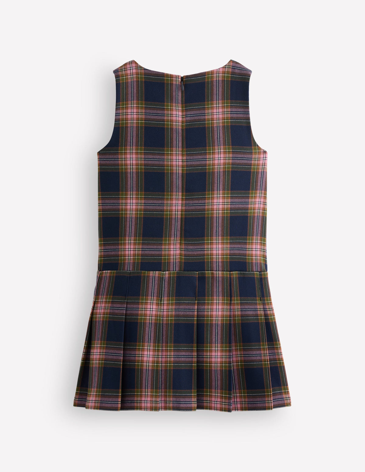 Drop Waist Pinafore-Navy Check - Image 2