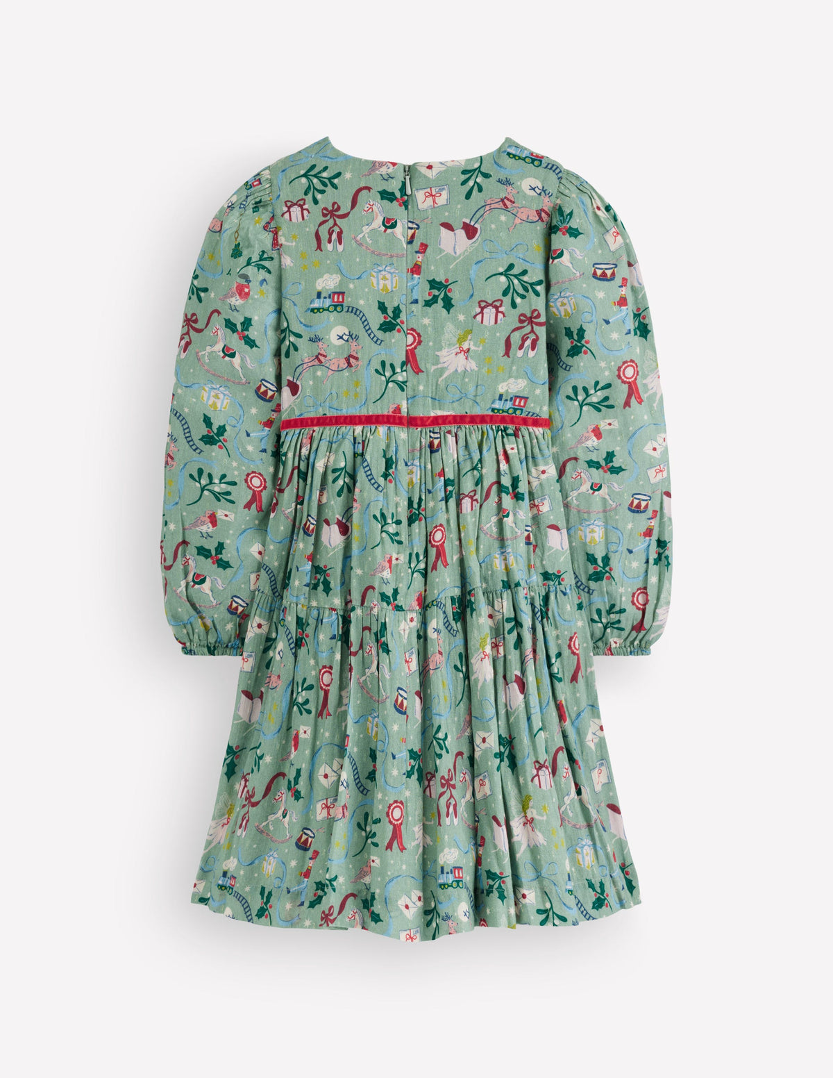 Posie Twirly Woven Dress-Green Polar Post - Image 3