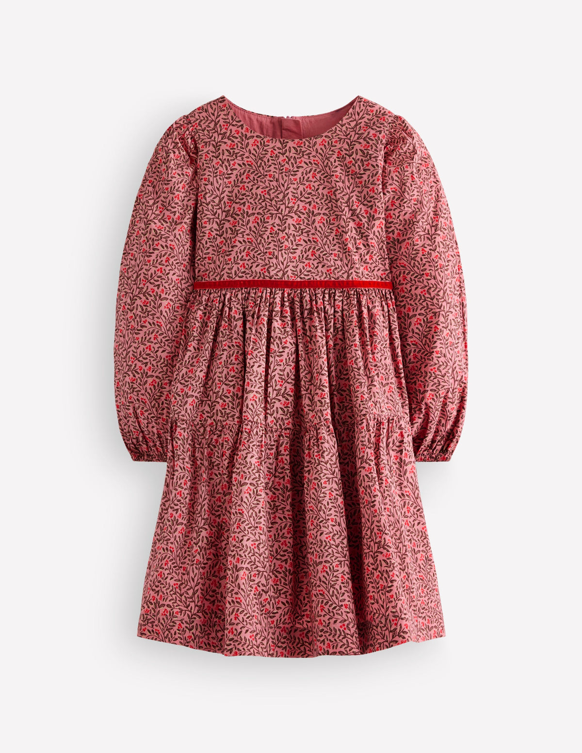 Posie Twirly Woven Dress-Pink Floral-1