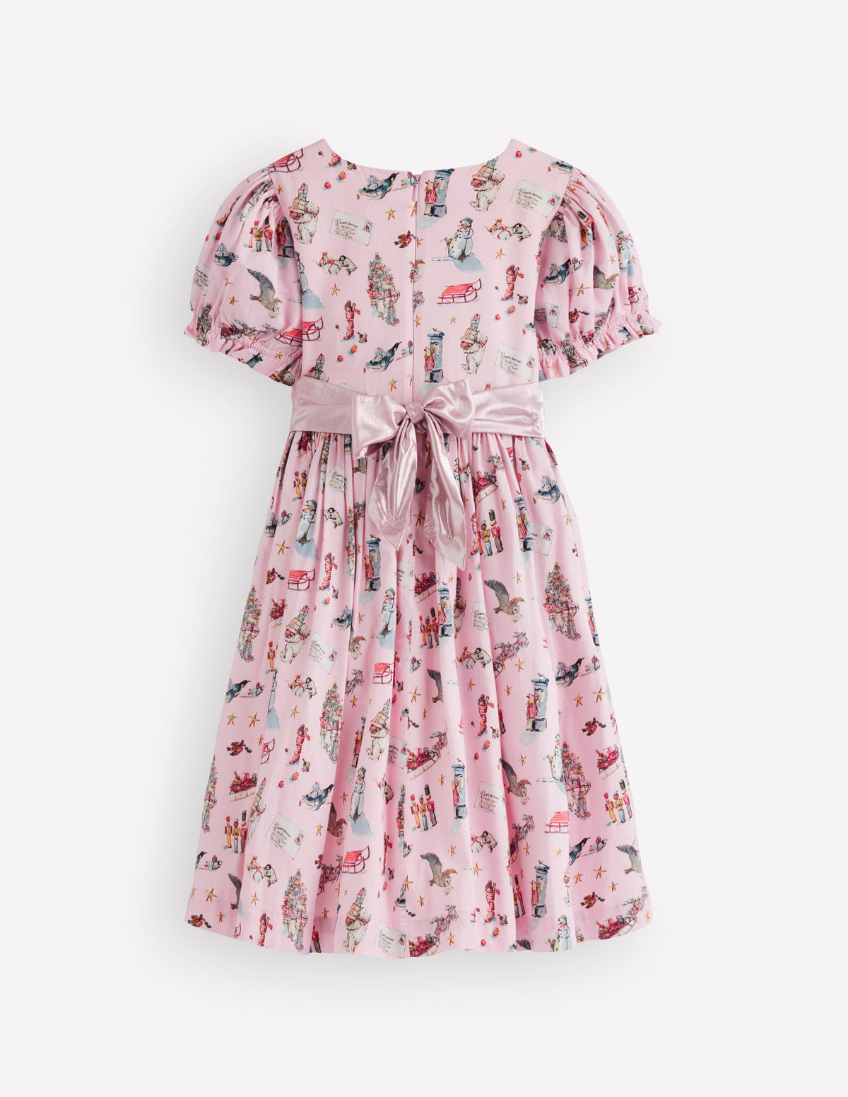 Aubrey Puff Sleeve Party Dress-Polar Post Print - Image 3