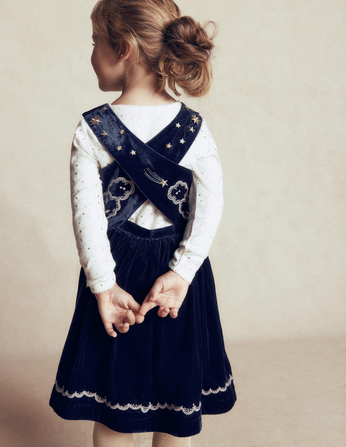 Cross Back Party Pinnie-Navy Pegasus-2