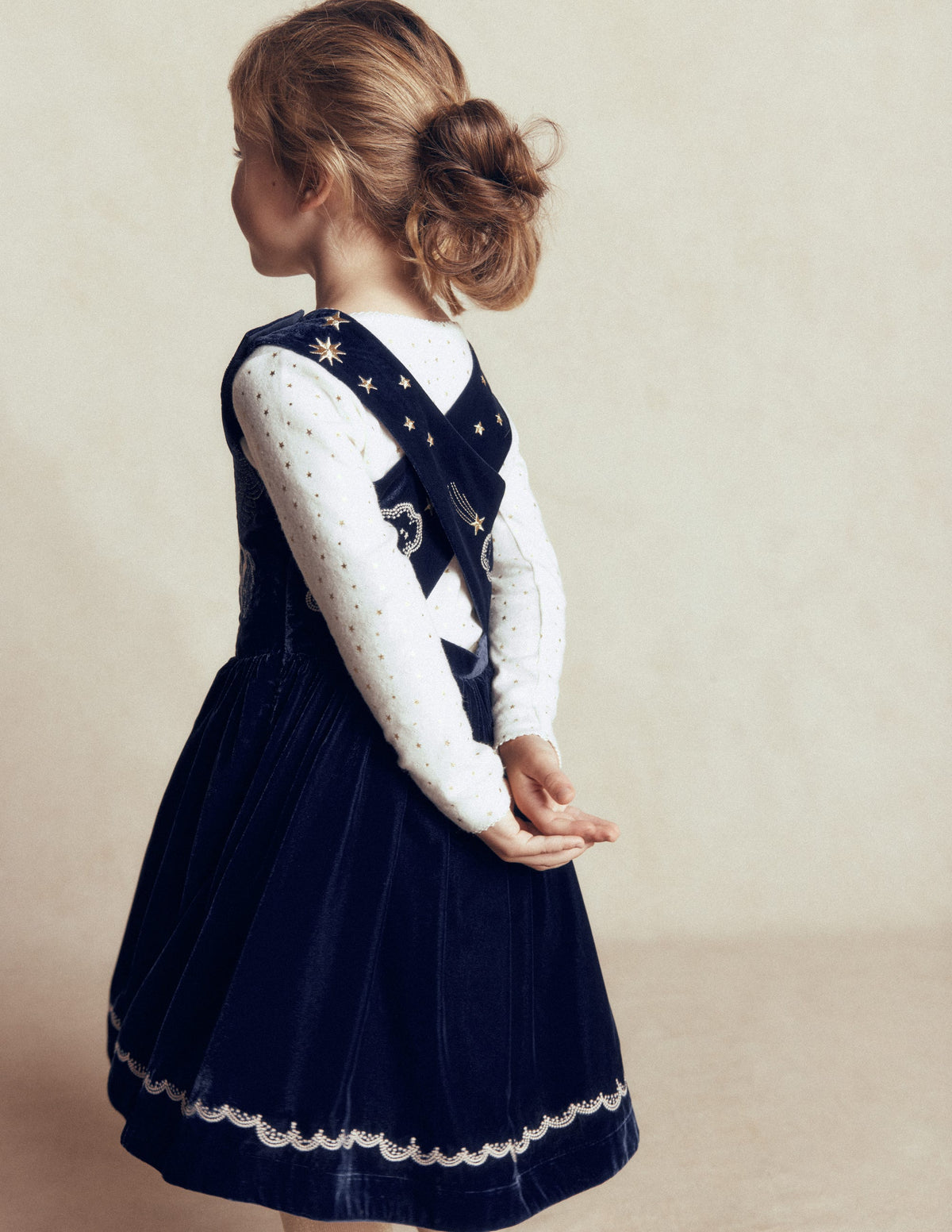 Cross Back Party Pinnie-Navy Pegasus - Image 3