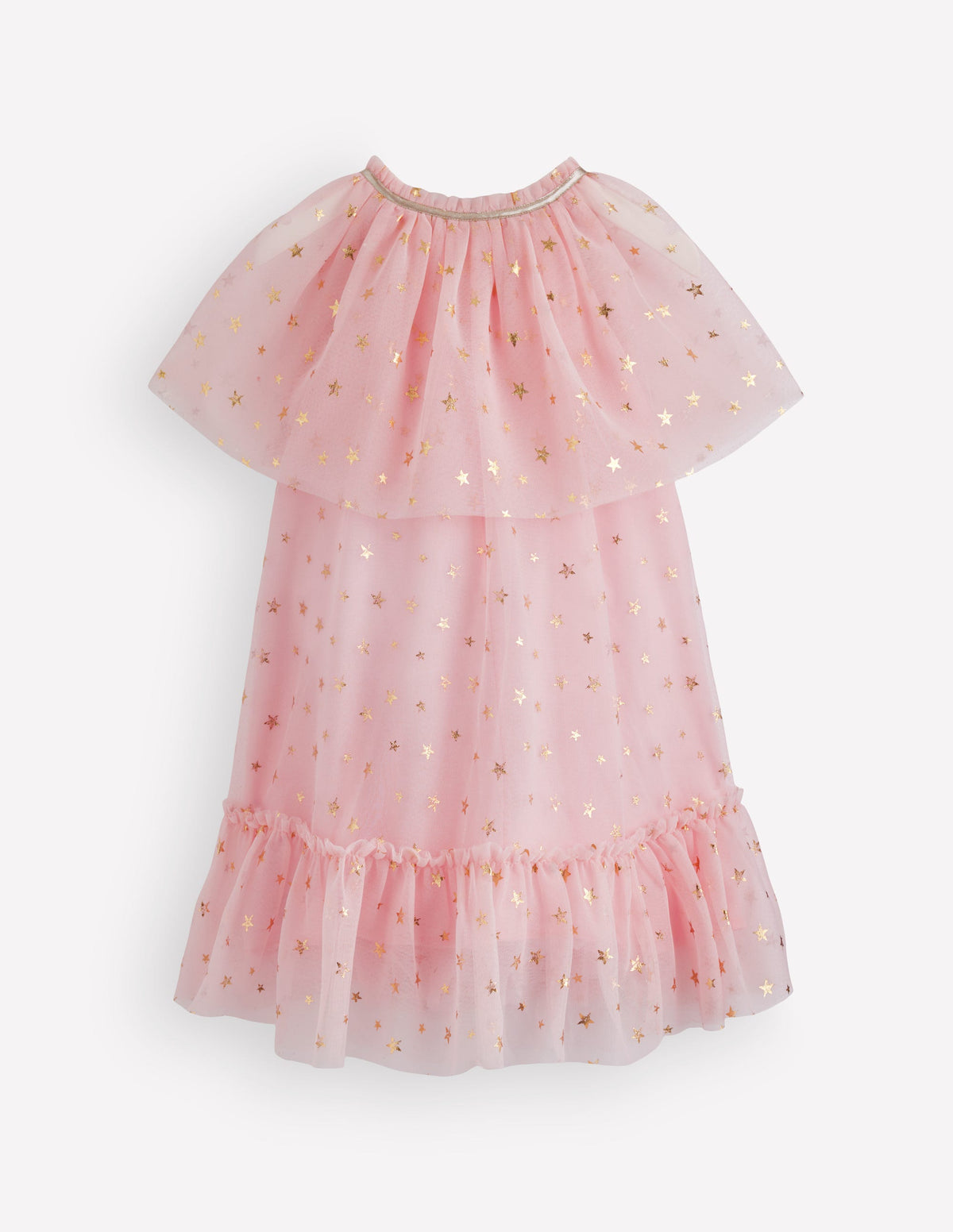 Tulle Cape Dress-Light Pink Stars-3