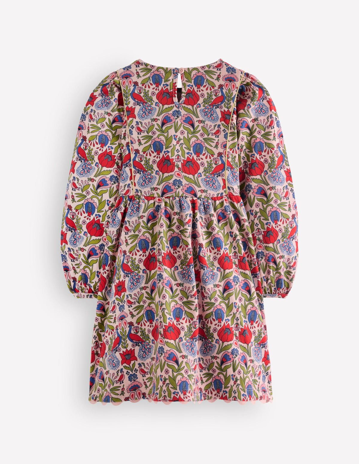 Mabel Twirly Sparkle Dress-Peacock Floral Print - Image 2