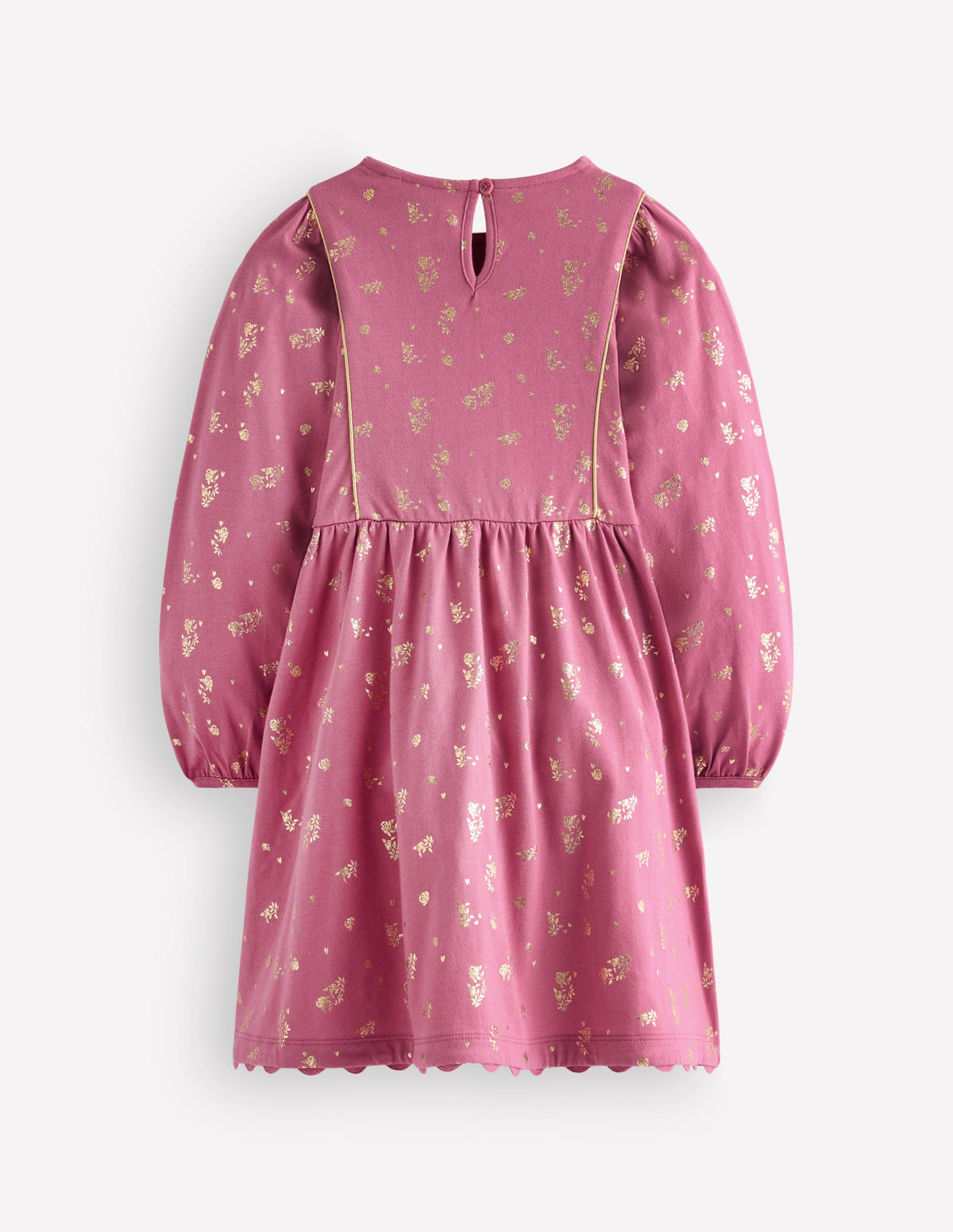 Mabel Twirly Sparkle Dress-Pink Foil Flowers-3