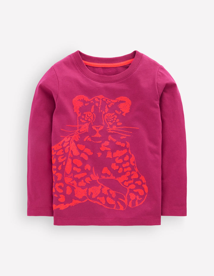 Neon Superstitch T-Shirt-Leopard