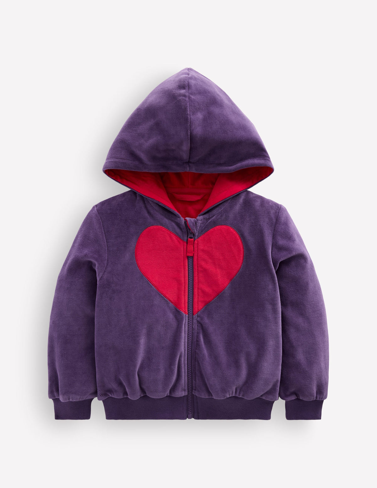 Velour Cosy Zip-through-Purple Heart-1