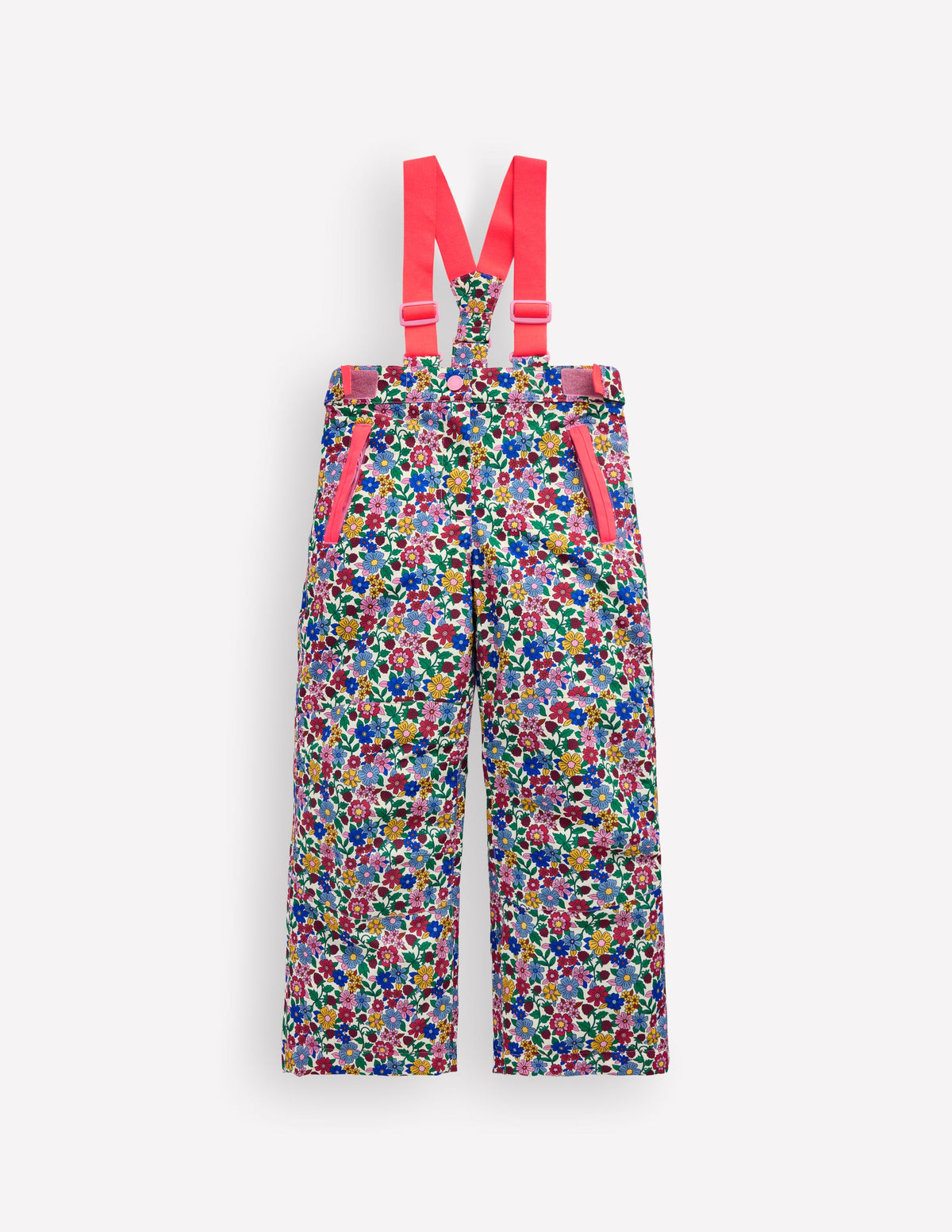 All-Weather Waterproof Trouser-Neon Pink Ditsy Floral - Image 1