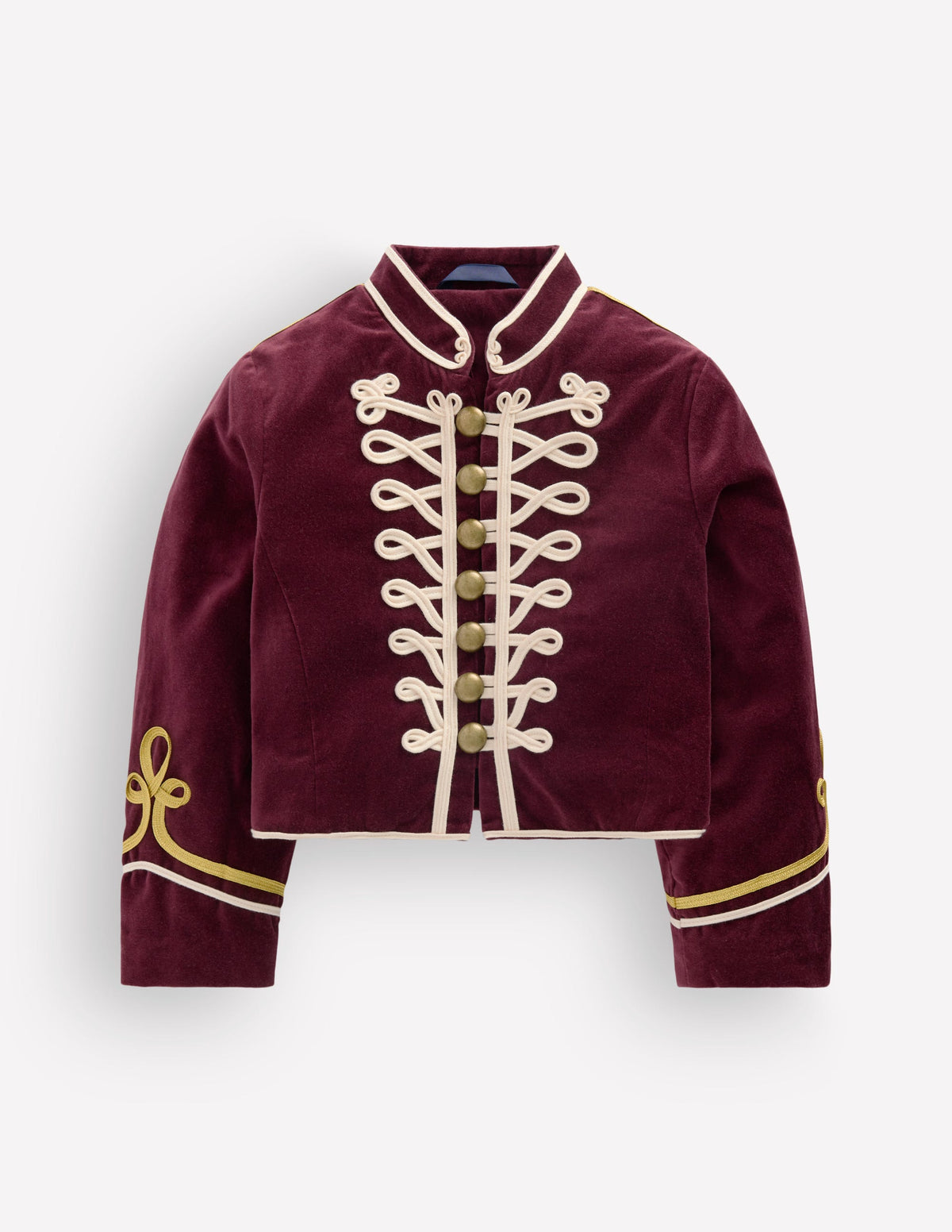 Velvet Military Jacket-Chestnut-1