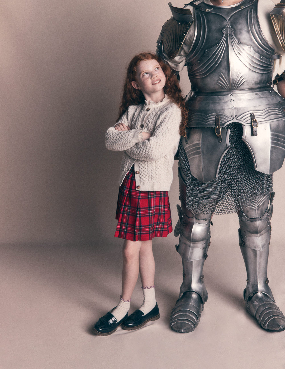Pleated Mini Skirt-Red Check - Image 1