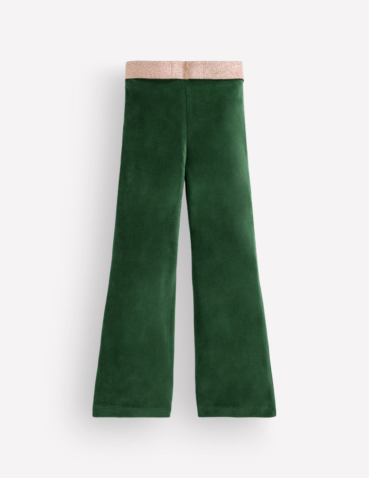 Velvet Flared Leggings-Hunter Green - Image 2