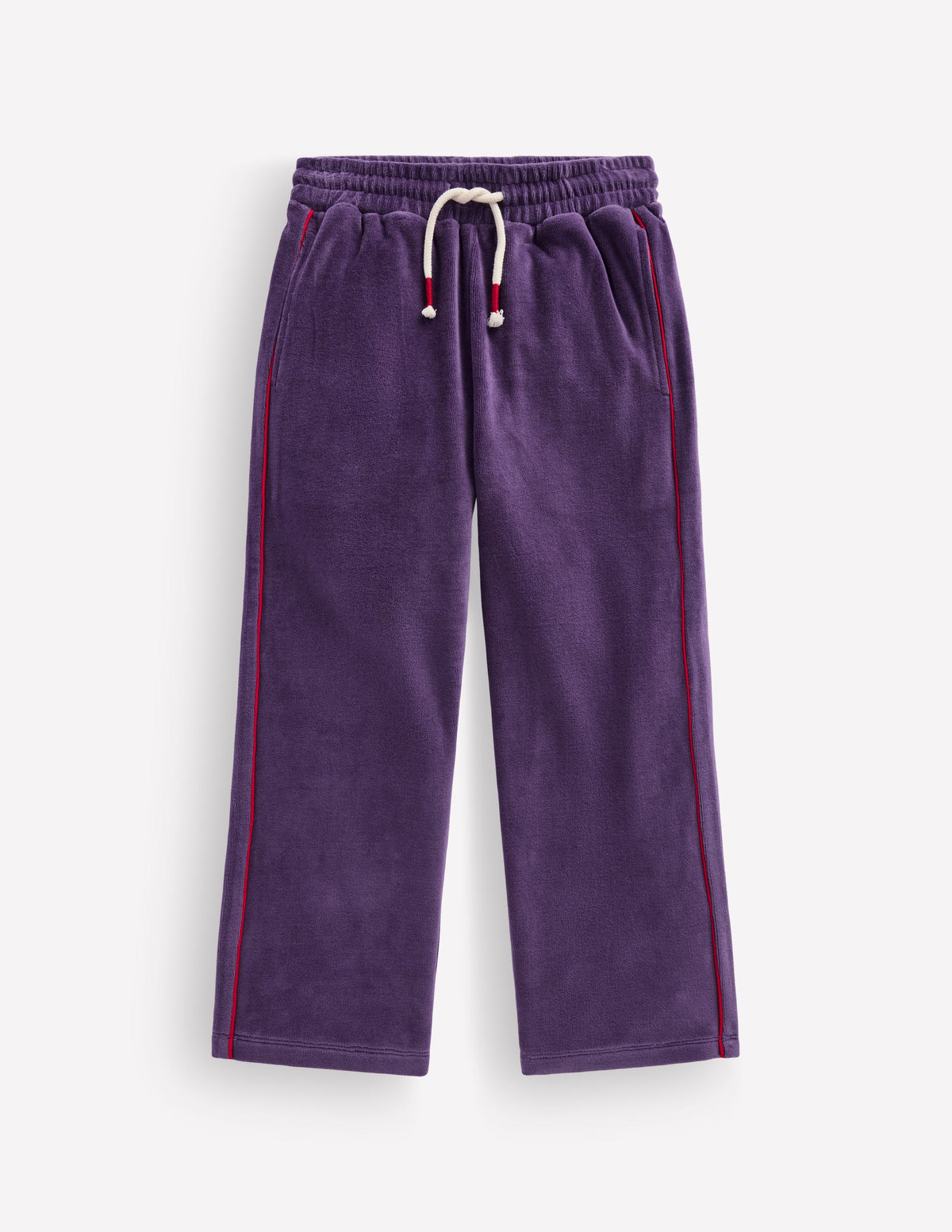 Velour Wide Leg Joggers-Mystic Purple - Image 1