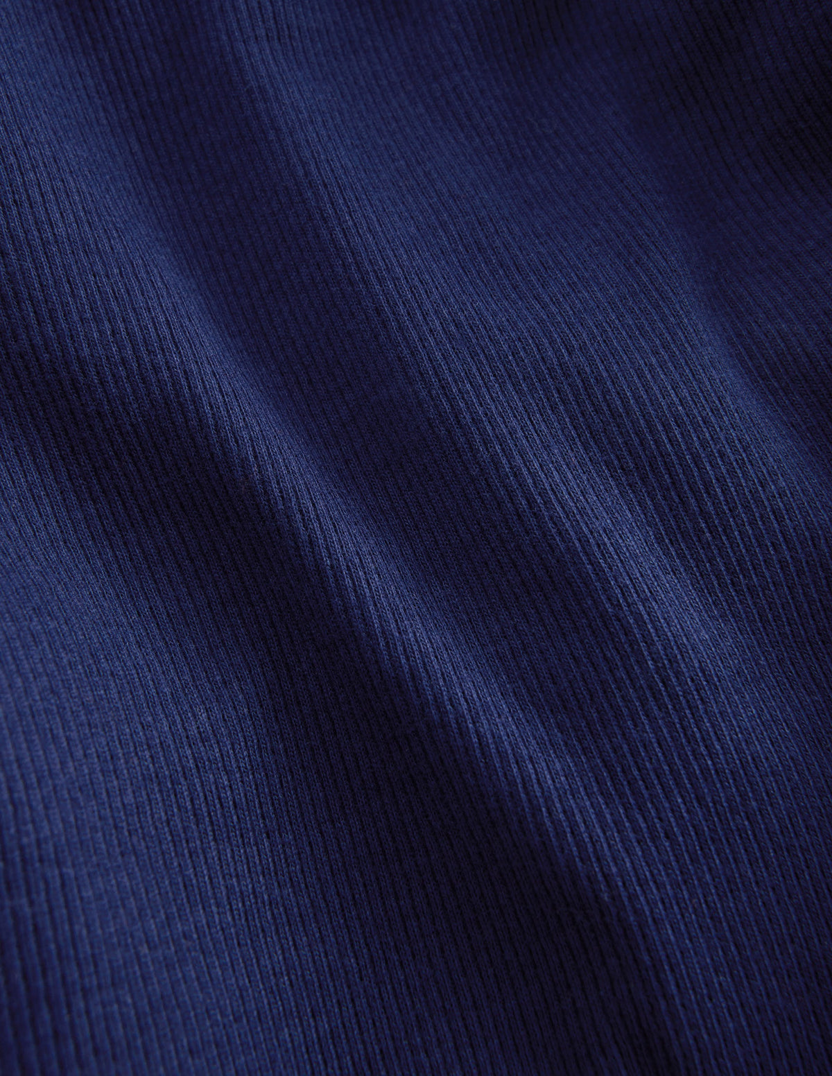 Lace Trim Roll Neck Top-Navy - Image 3